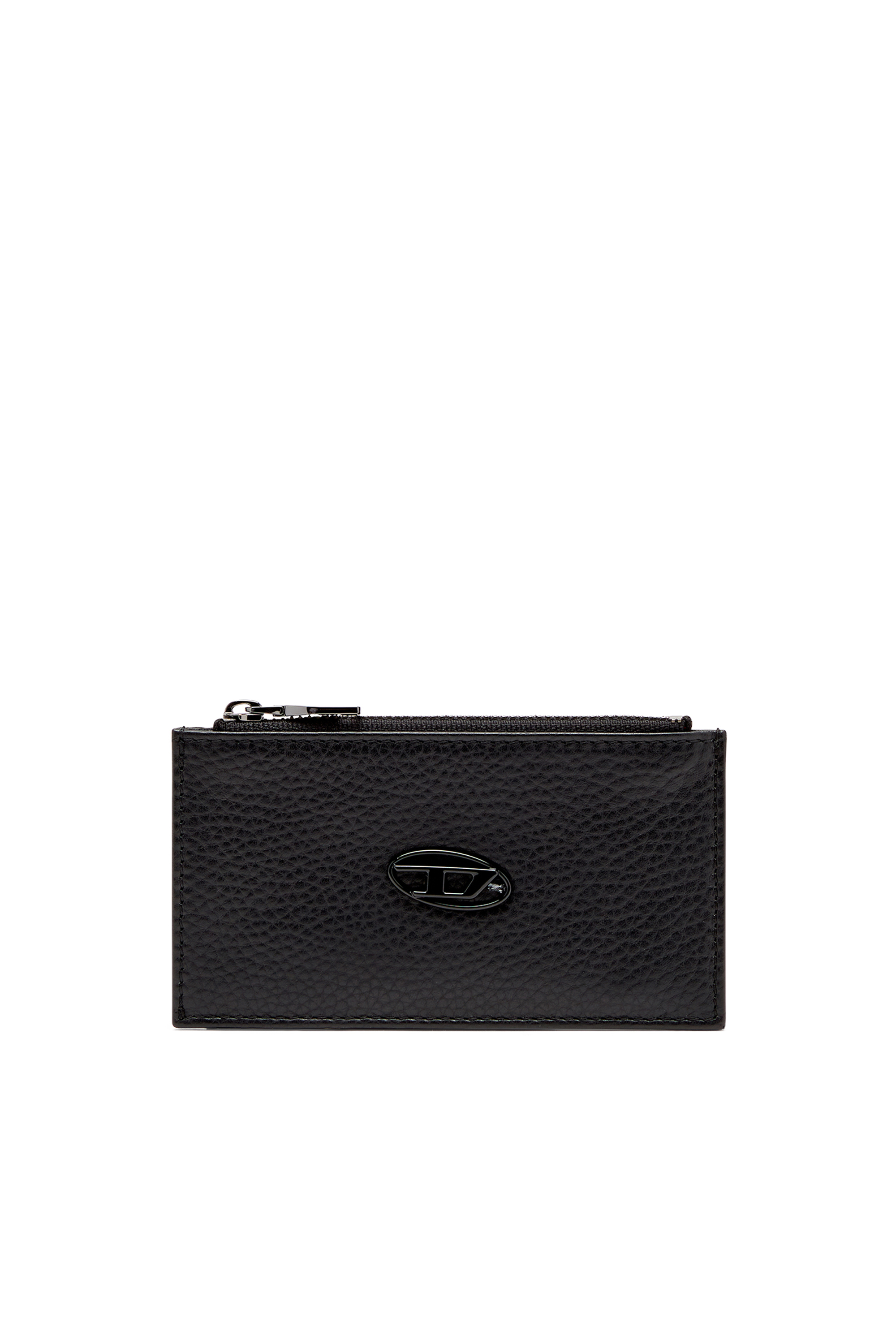 Diesel - HISSU EVO CARD HOLDER III, Male's Flat card holder in grainy leather in ブラック - 2