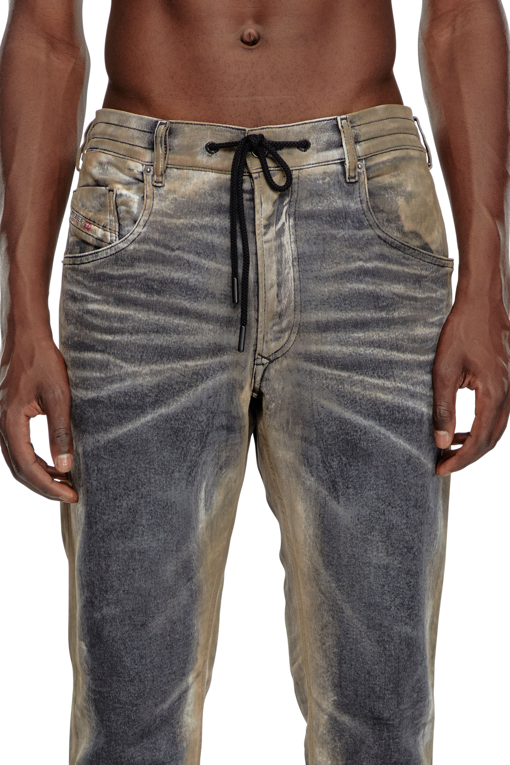 Diesel - Male's Regular 2030 D-Krooley Joggjeans® 068NP, ブラック/ダークグレー - 5