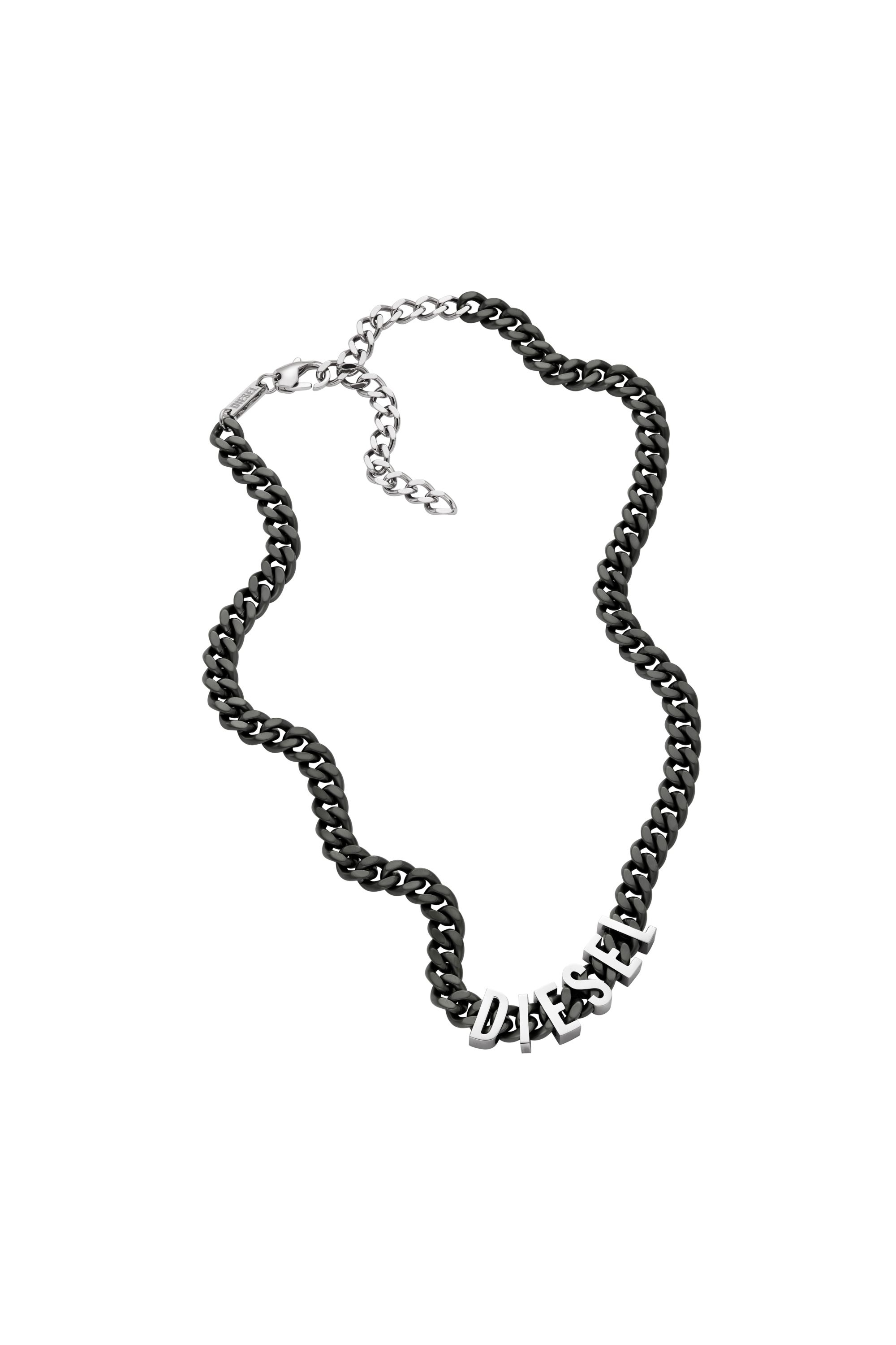 Diesel - DX1487, Male Two-Tone stainless steel chain necklace in ブラック - Image 2