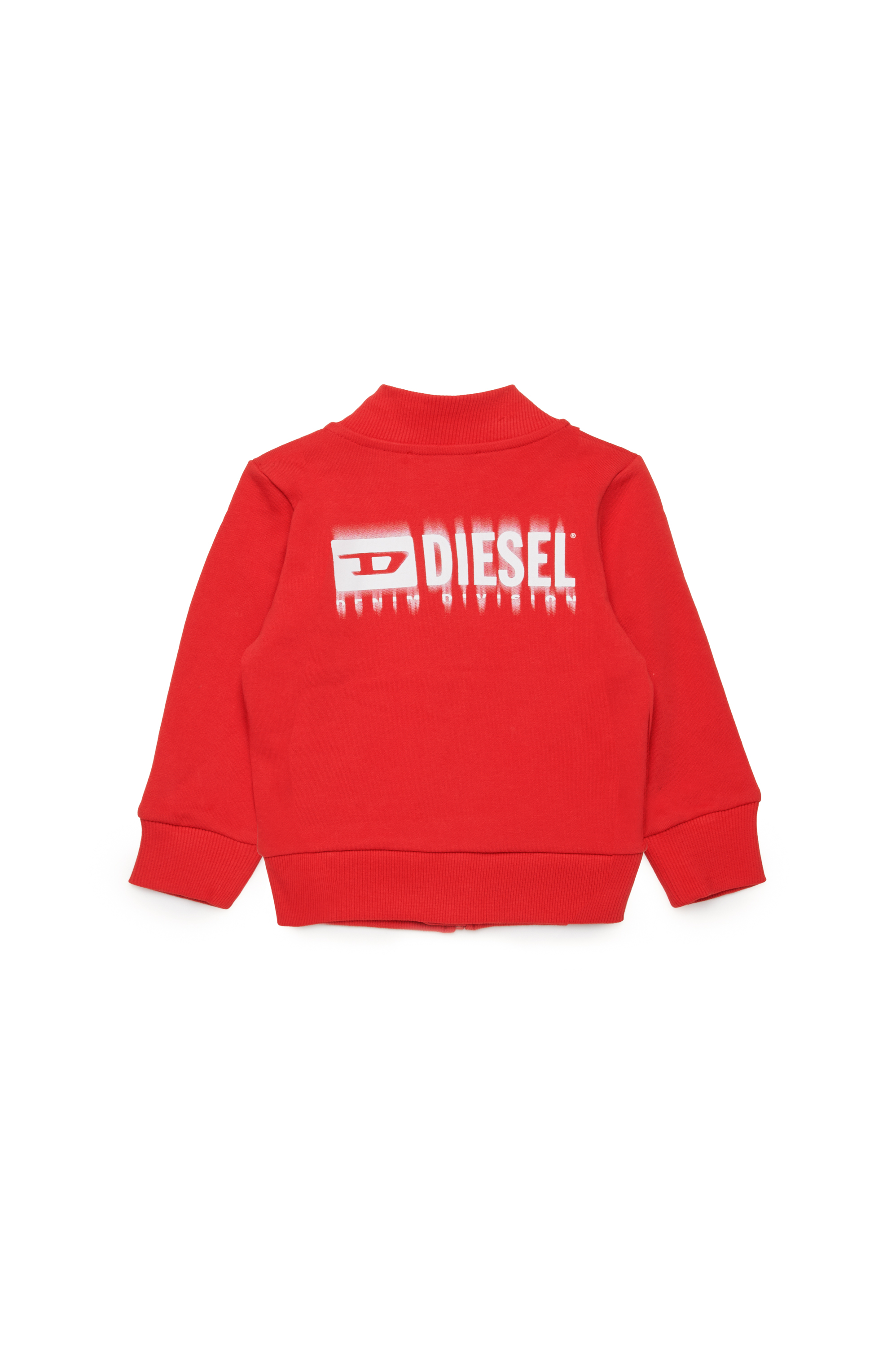 Diesel - SVOUGZIPALB, Unisex Zipped sweatshirt with smudged logo in レッド - Image 2