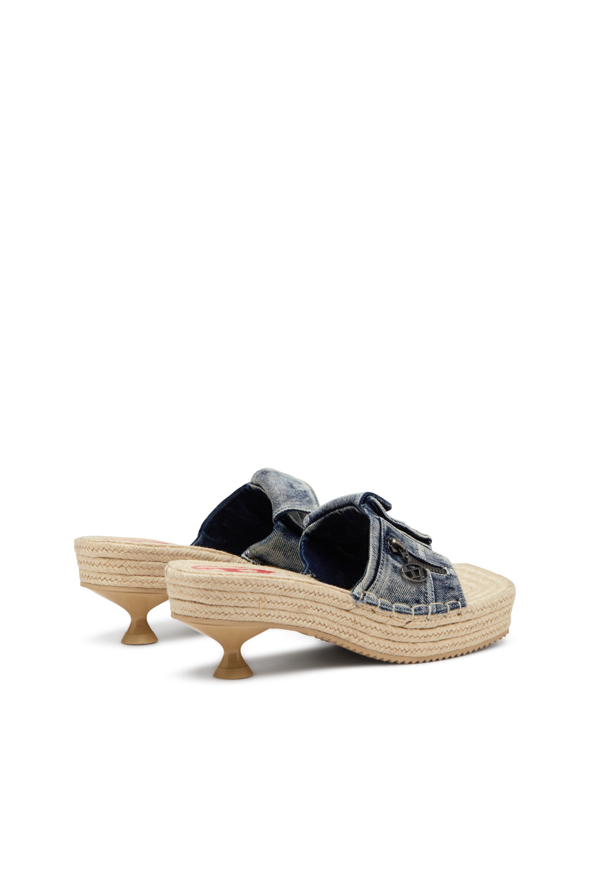 Diesel - D-IBIZA 40 PCK, Female's D-Ibiza-Heeled platform espadrilles in denim in ブルー - 3