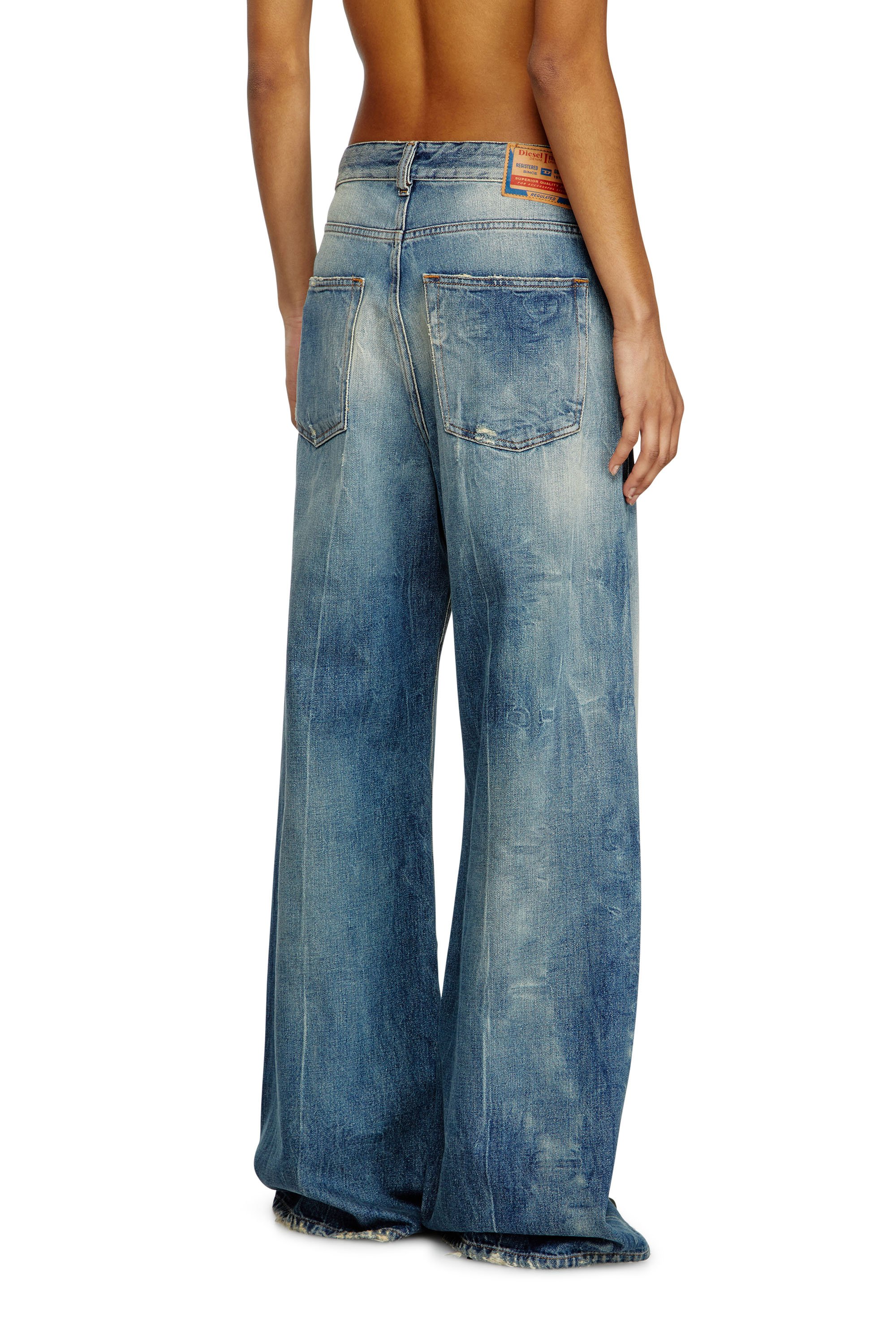 Diesel - Female's Relaxed Jeans 1996 D-Sire 09L47, ミディアムブルー - 4