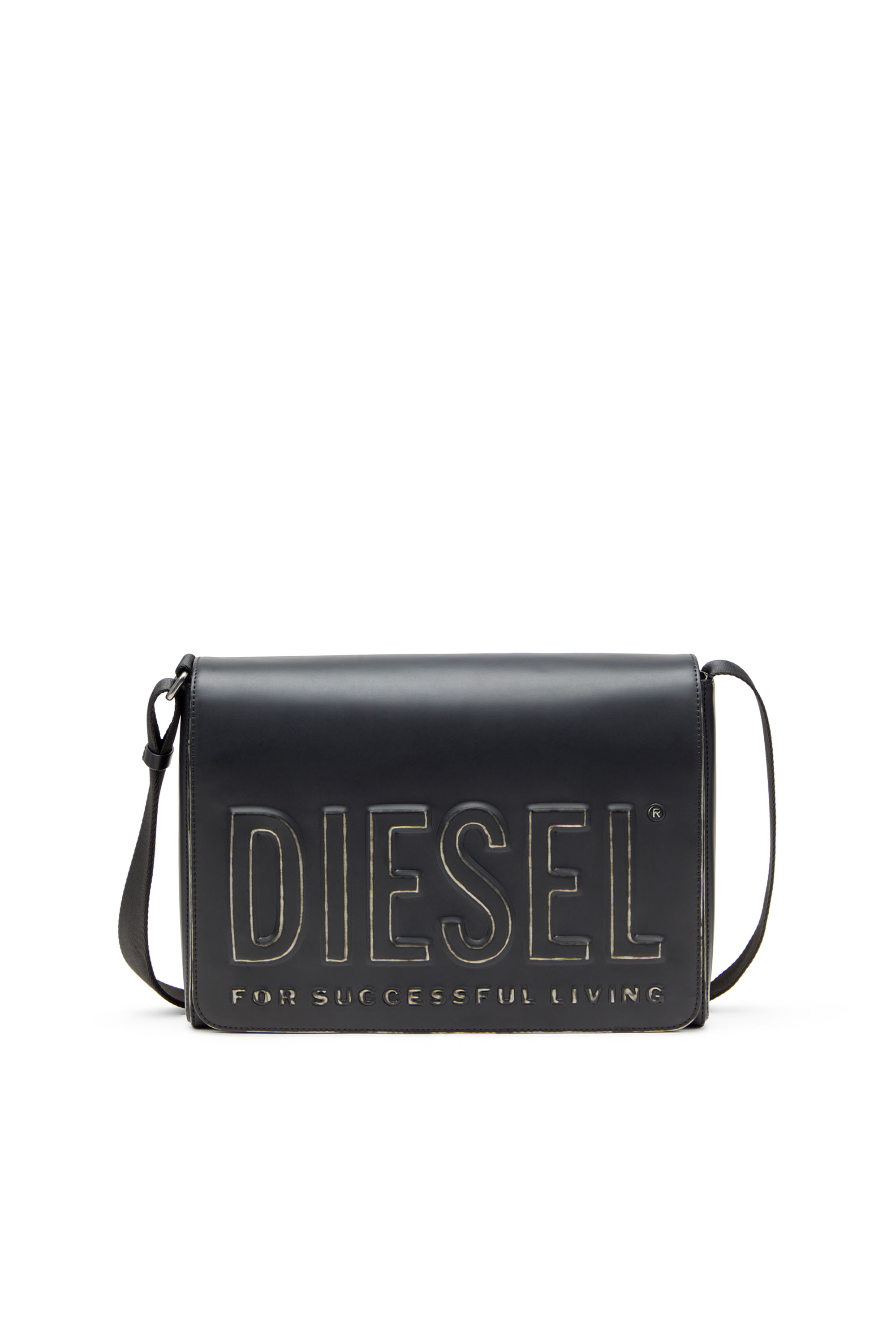 Diesel - DSL 3D MESSENGER S X, Male's Dsl 3D-Messenger bag in brushed PU in ブラック - 1