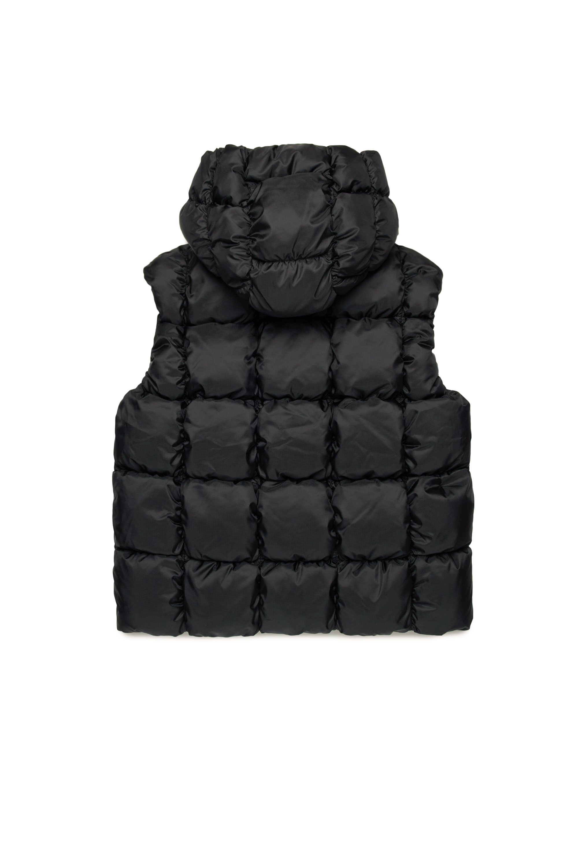 Diesel - JRAMBO, Unisex's Puffer vest with checked quilting in ブラック - 2