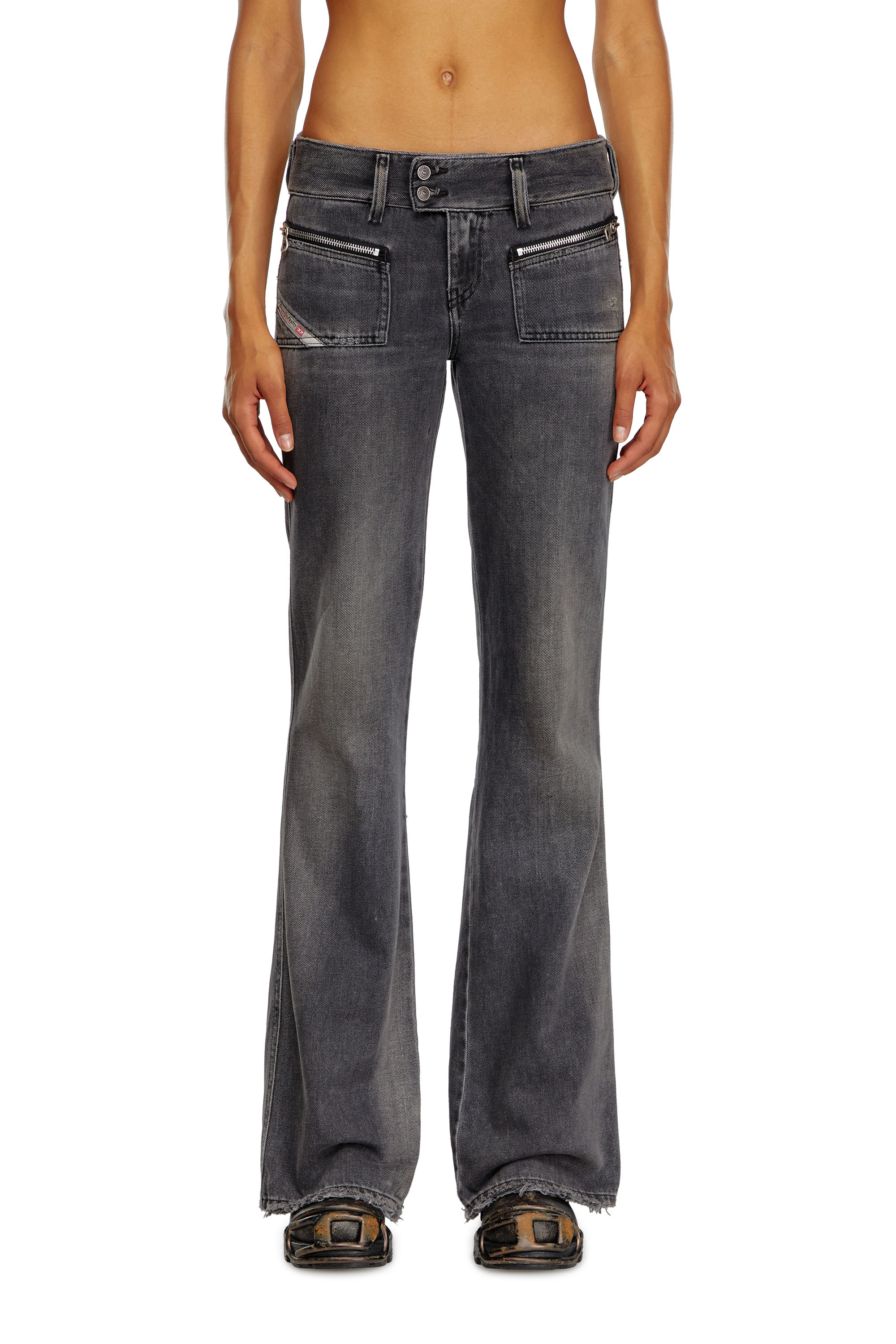 Diesel - Female Bootcut and Flare Jeans D-Hush 09K14, ブラック/ダークグレー - Image 2