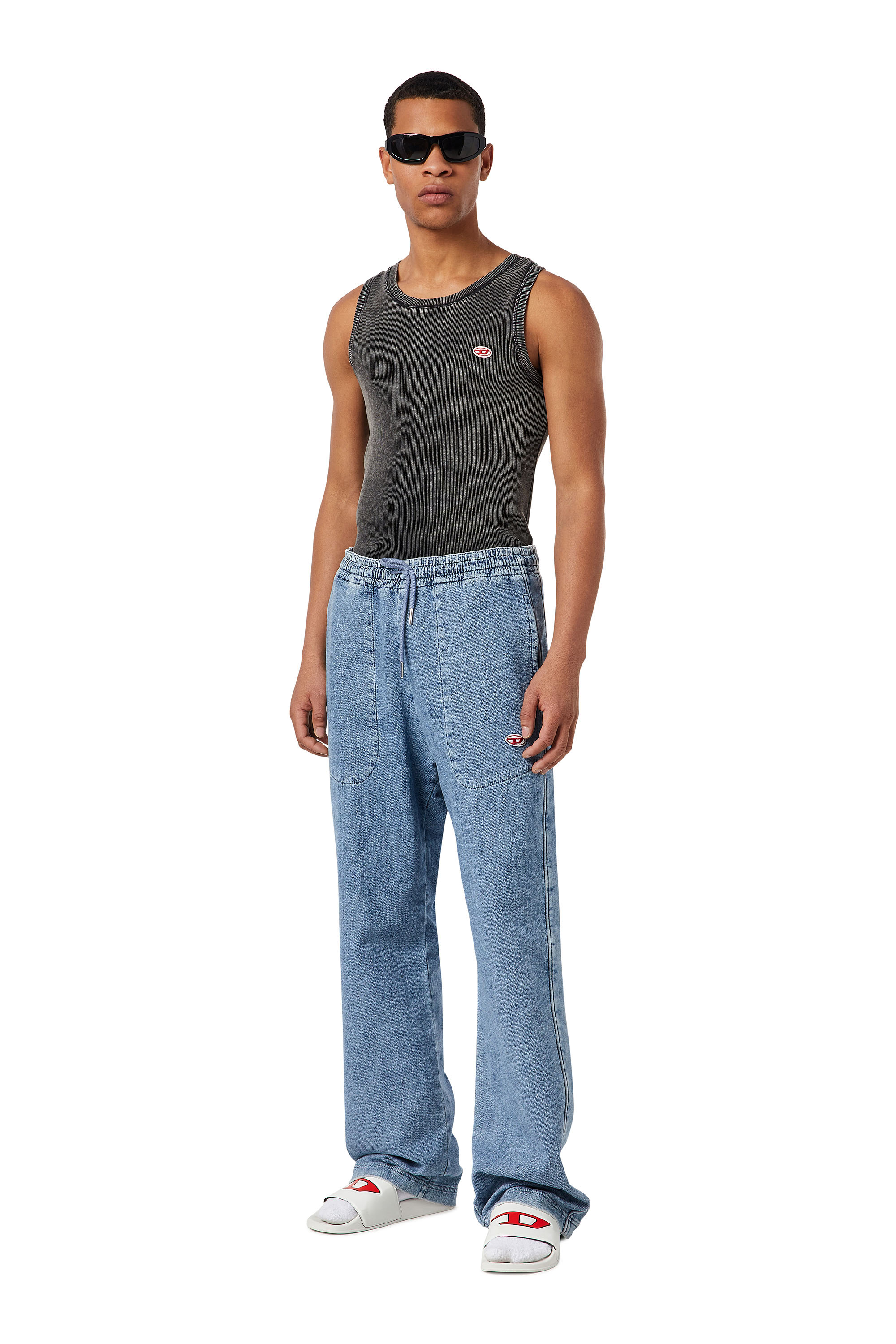 Diesel D-Martians Track Denim JoggJeans® Man Straight Jeans ...