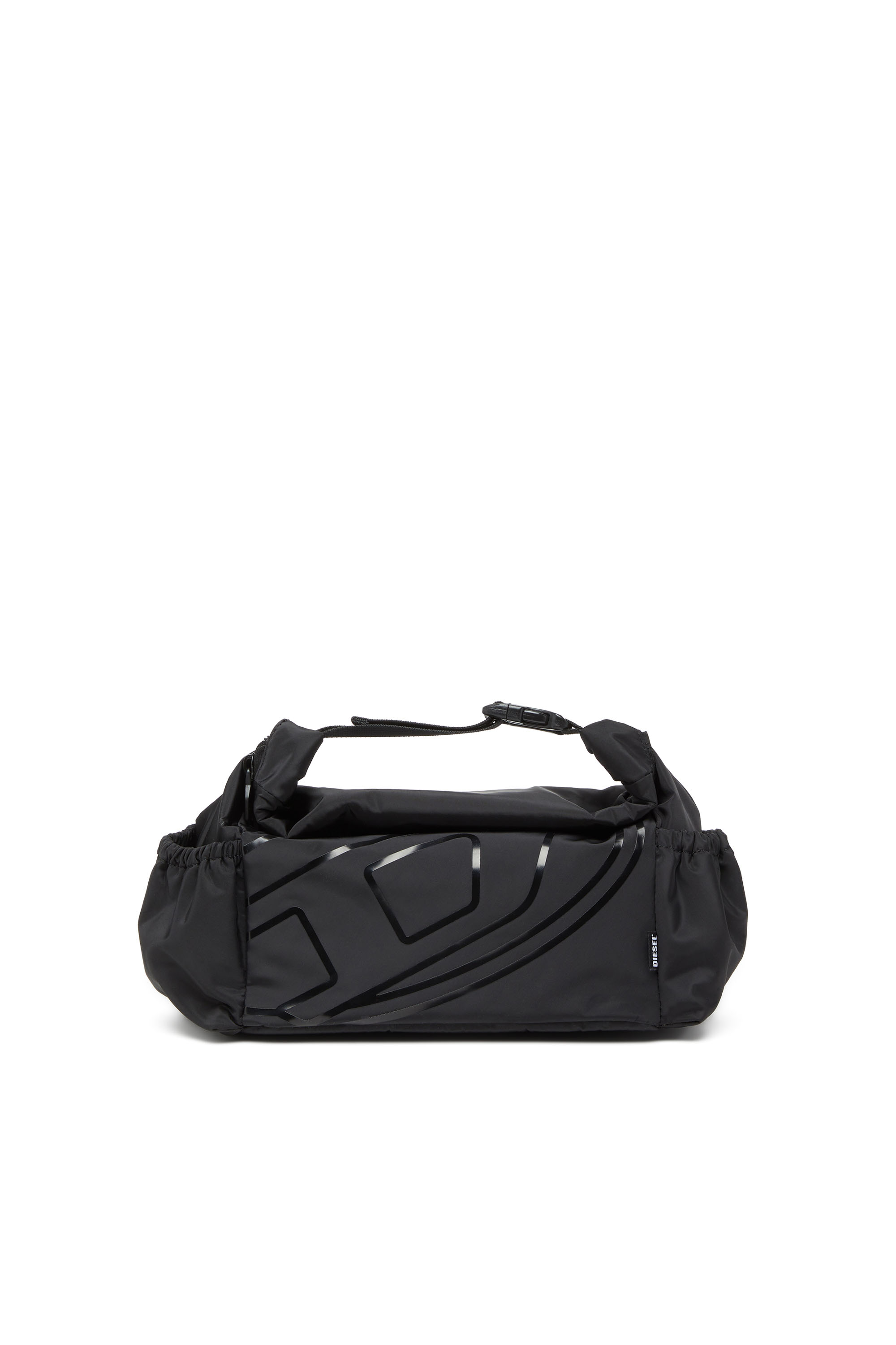 Diesel - DRAPE WASH BAG X, Male's Nylon wash bag with Oval D print in ブラック - 1