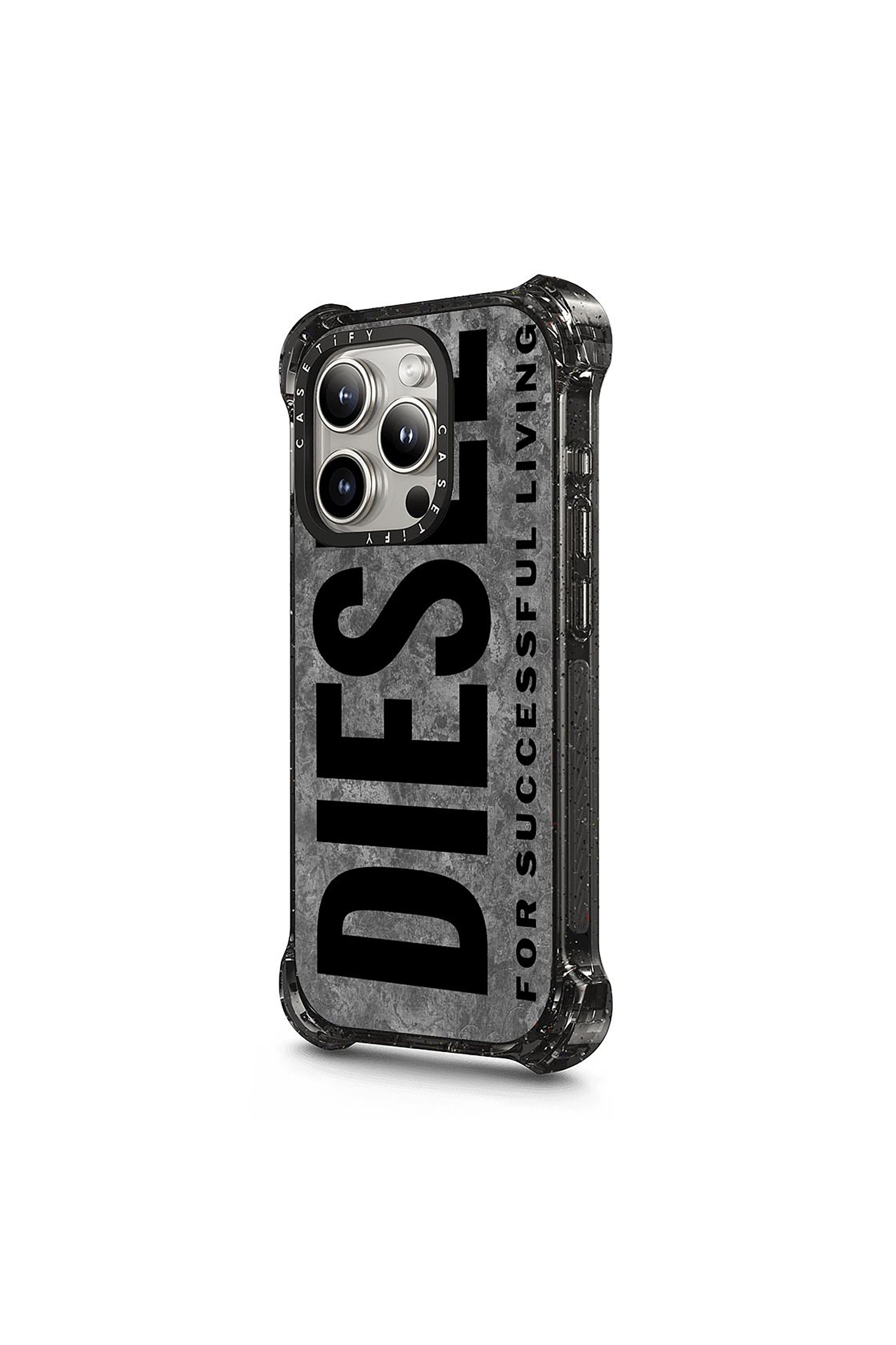 Diesel - 60300 CASETIFY MOULDED CASE, Unisex's IPHONE 15 PRO in グレー/ブラック - 2