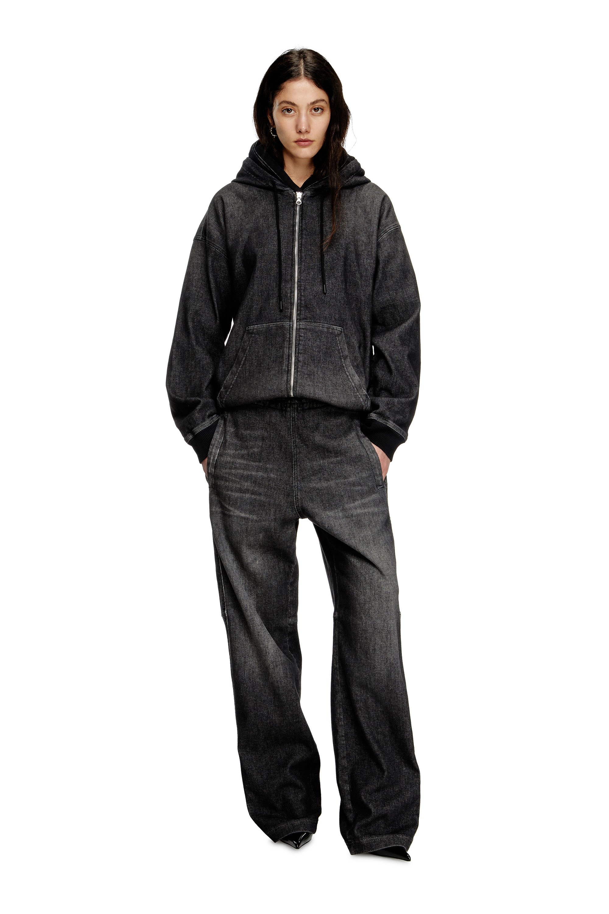 Diesel - Unisex's Relaxed D-Martyans Track Denim 09L77, ブラック/ダークグレー - 7