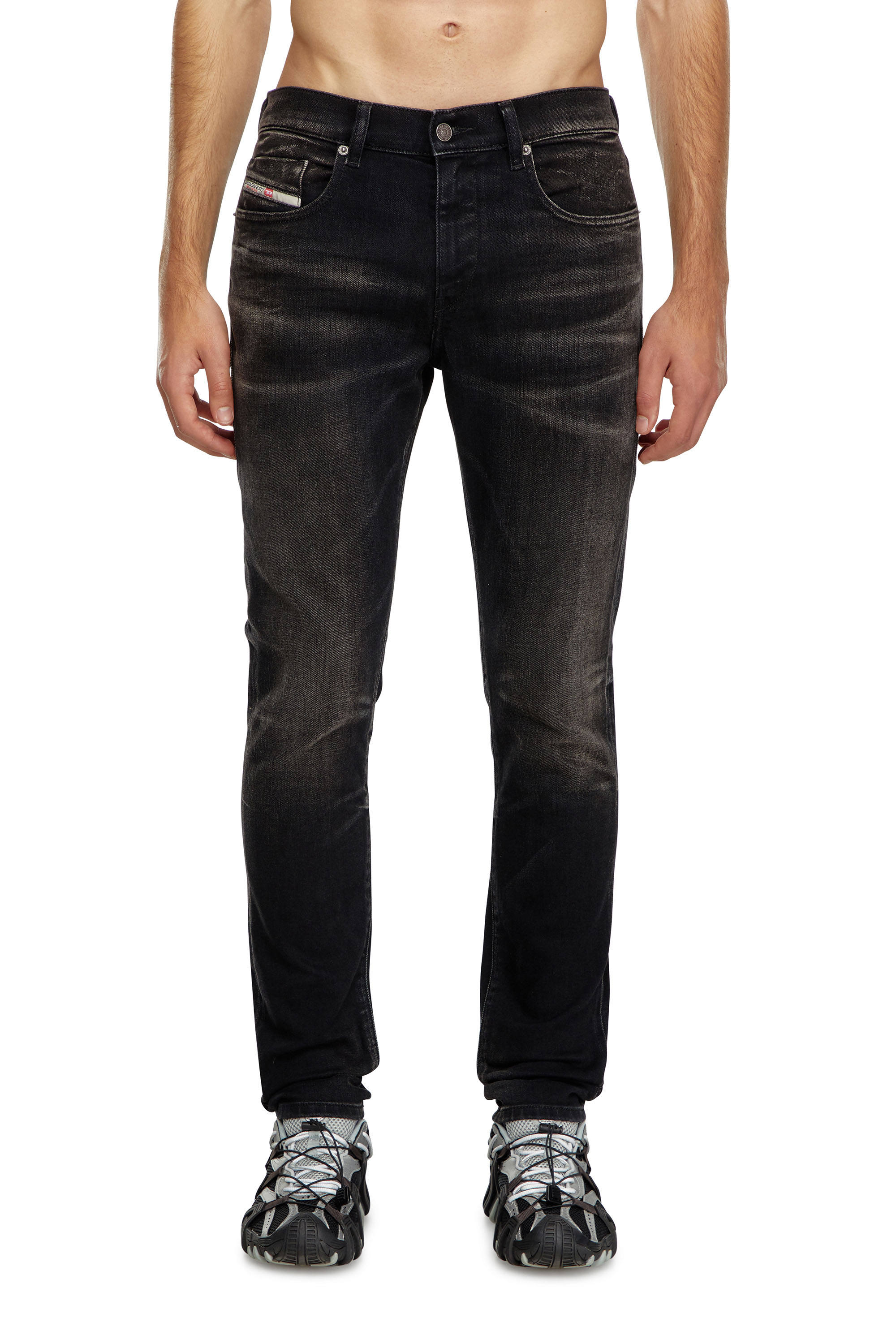 Diesel - Male's Slim Jeans 2019 D-Strukt 09J53, ブラック/ダークグレー - 1