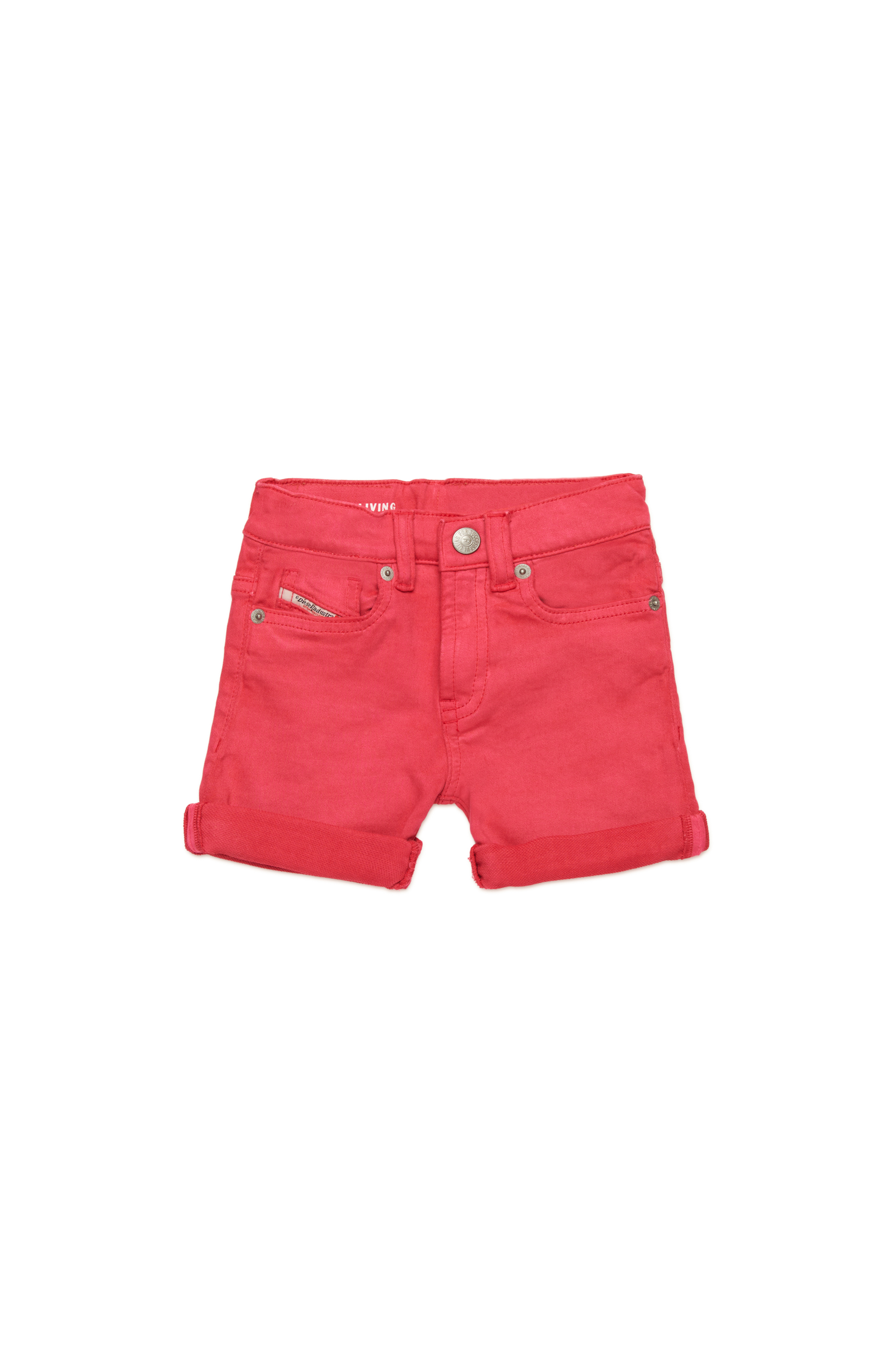 Diesel - PGALLYB JJJ, Unisex's Coloured JoggJeans shorts with turn-ups in ピンク / ホワイト - 1