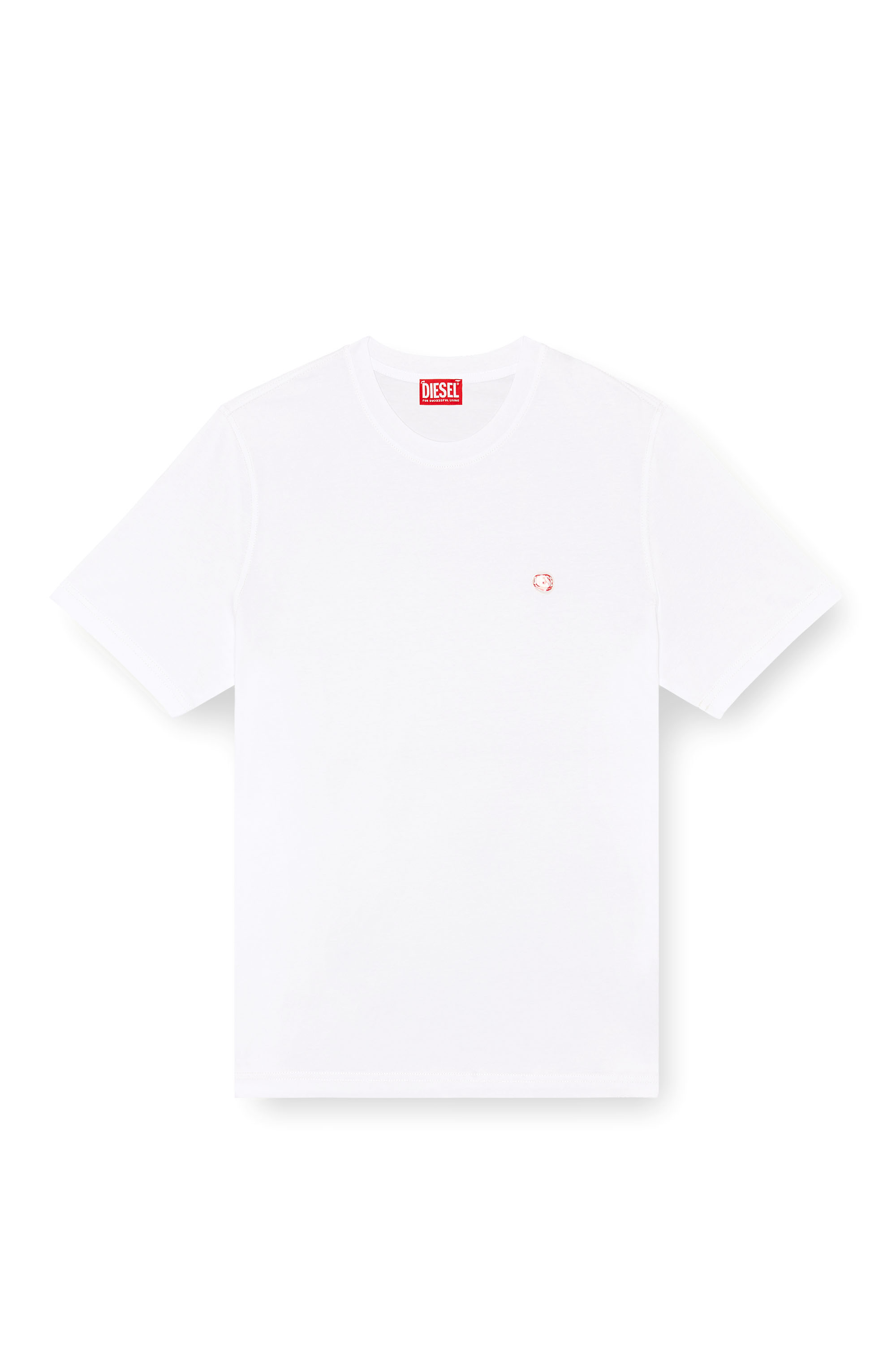 Diesel - T-ADJUST-K17, Male T-shirt with peephole logo in ホワイト - Image 3