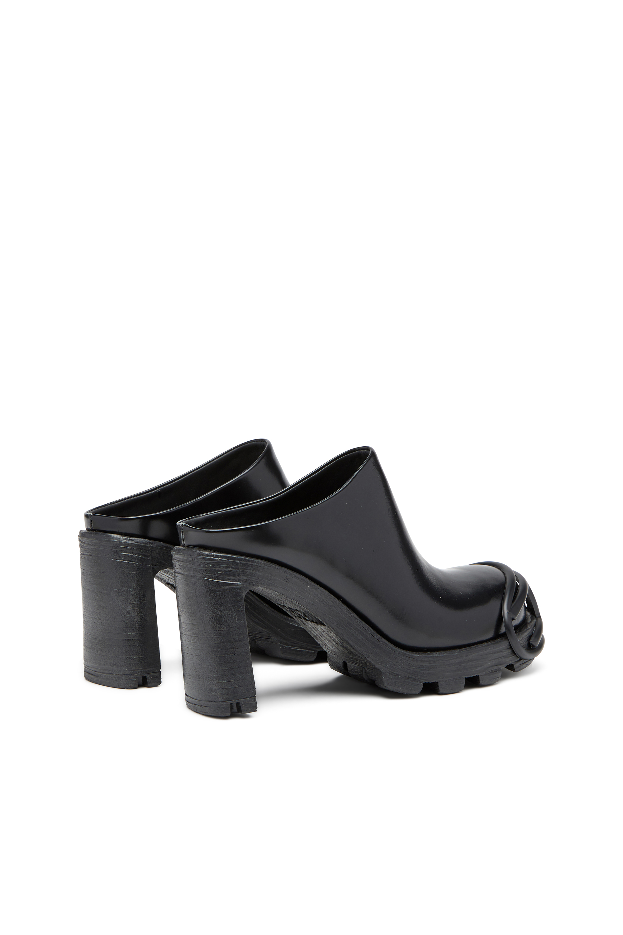 Diesel - D-HAMMER ML D W, Female D-Hammer-High-heel mules with Oval D plaque in ブラック - Image 3
