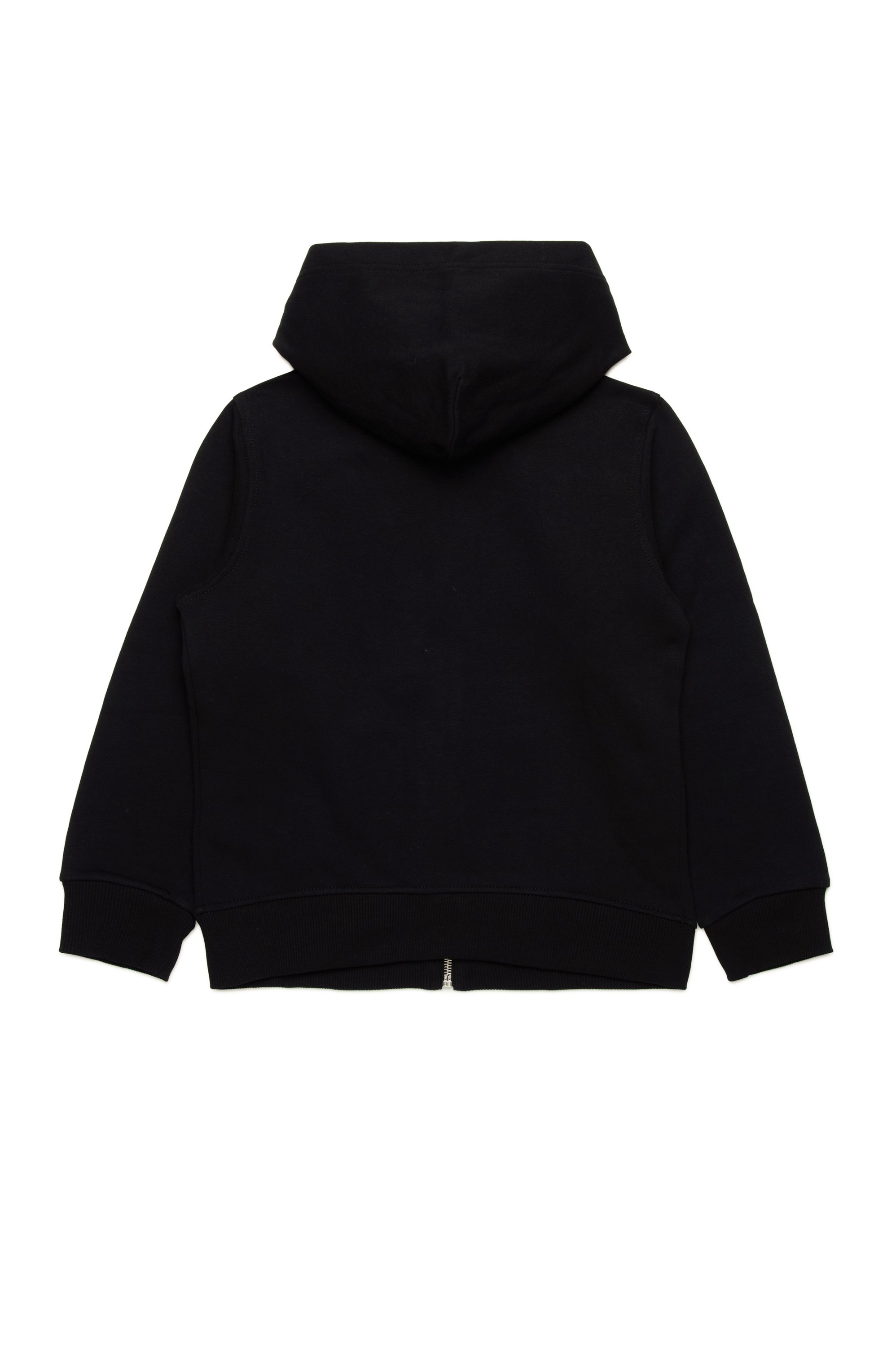 Diesel - SMACIS, Male's Zip-up hoodie with metal-effect Oval D in ブラック - 2