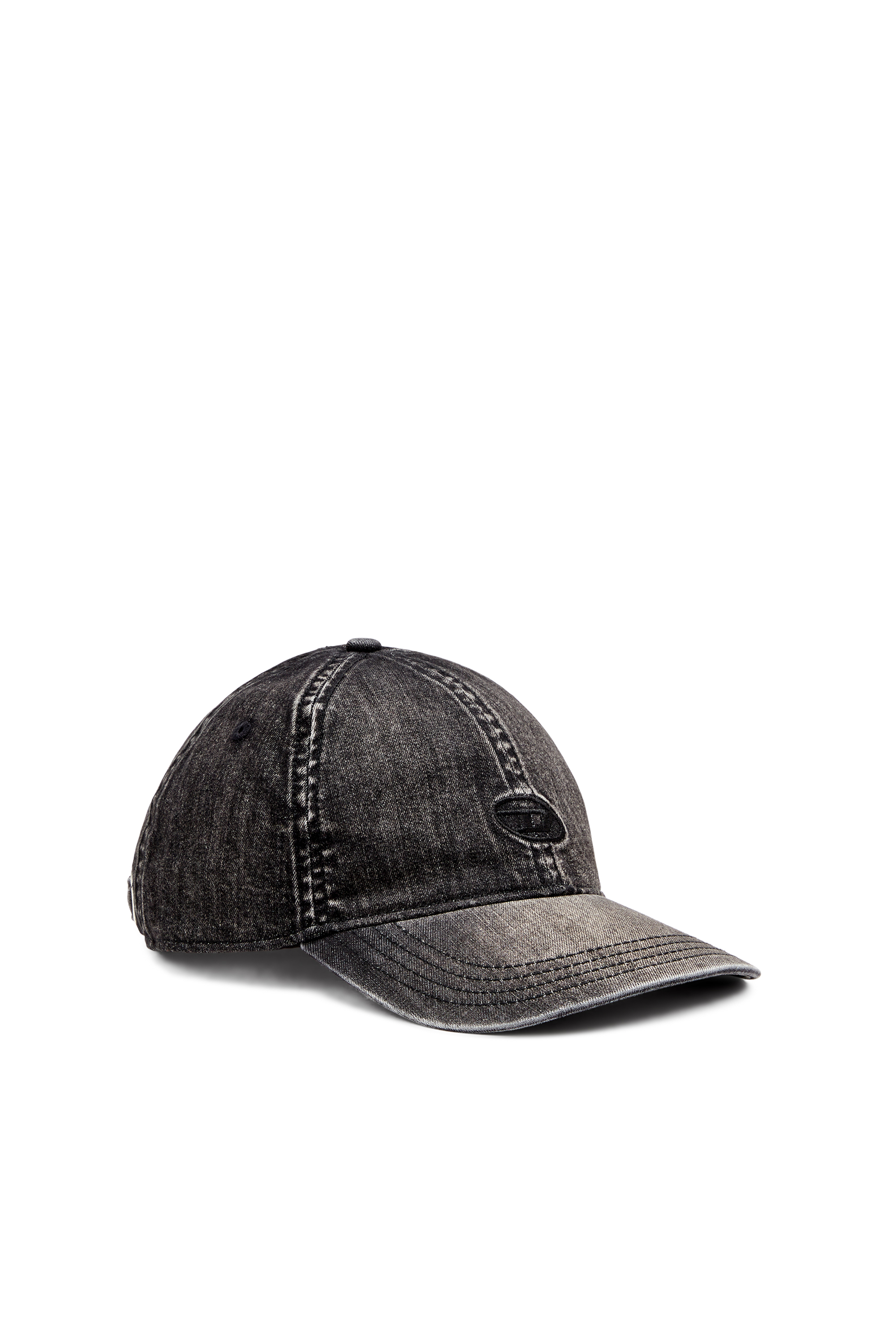 Diesel - C-GABLE-BLACK, Male's Light black stretch denim cap in ブラック - 1