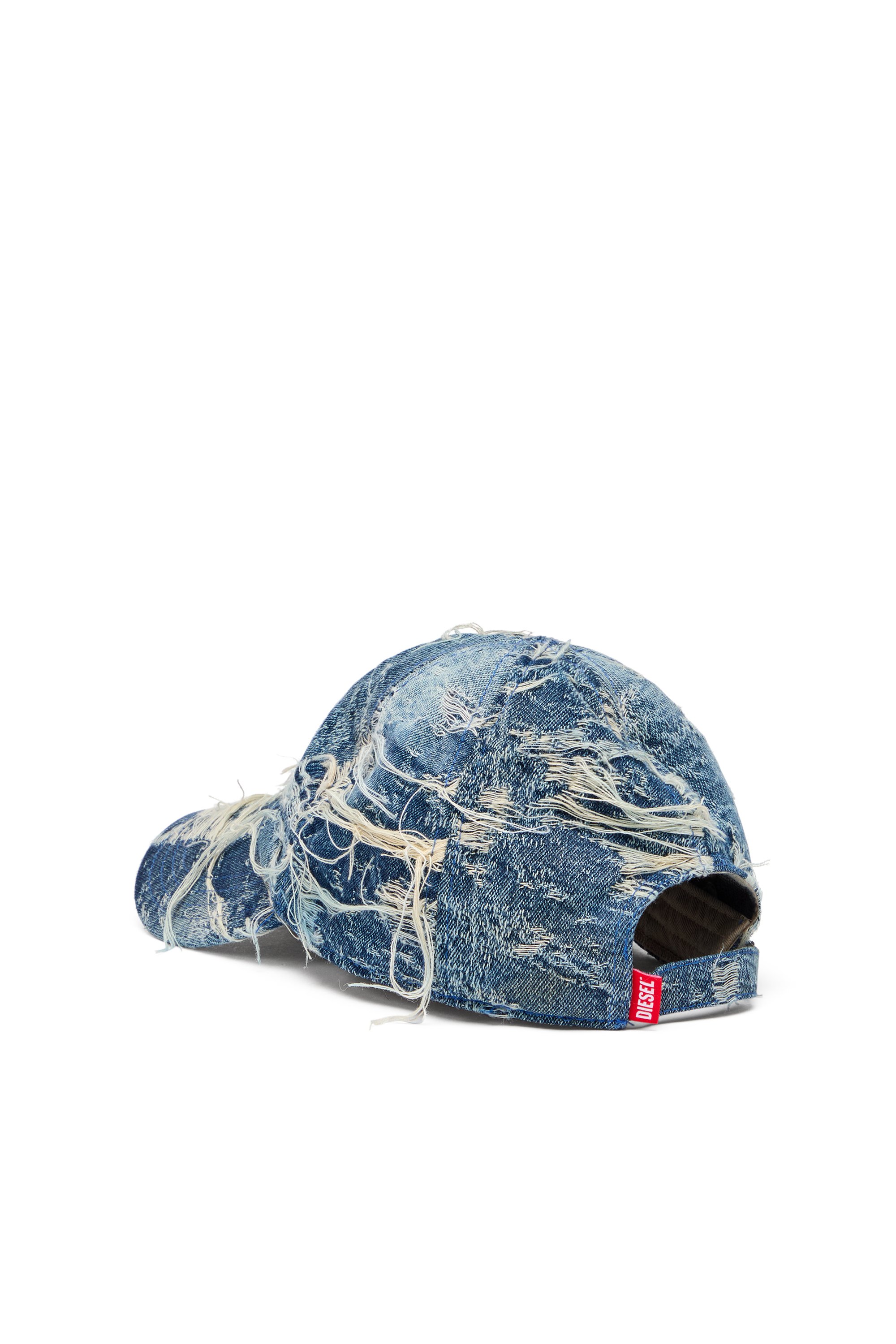 Diesel - C-ASSIDY, Male's Baseball cap in distressed denim in ブルー - 2