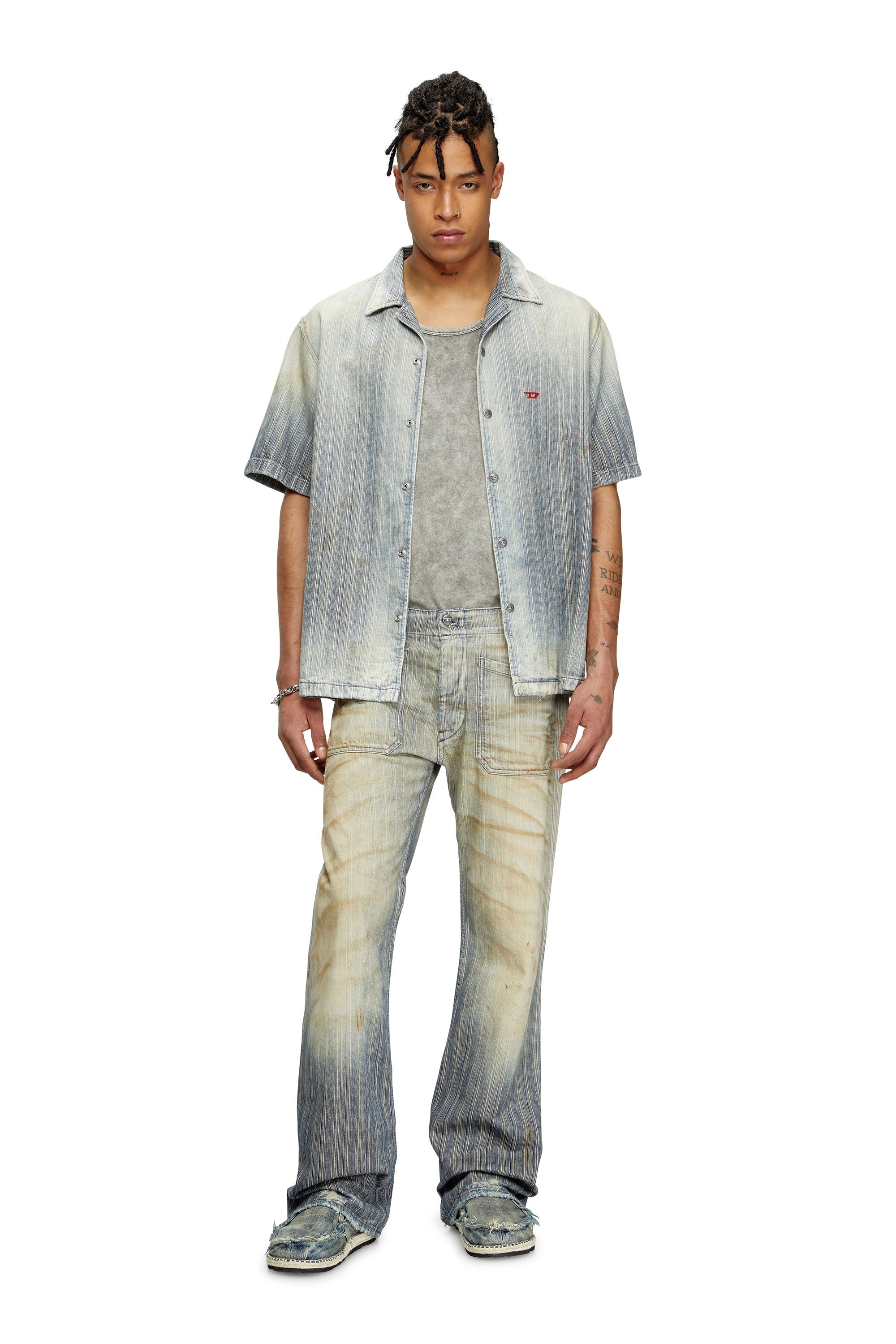 Diesel - Male's Bootcut Jeans D-Moorix 09L55, ミディアムブルー - 2