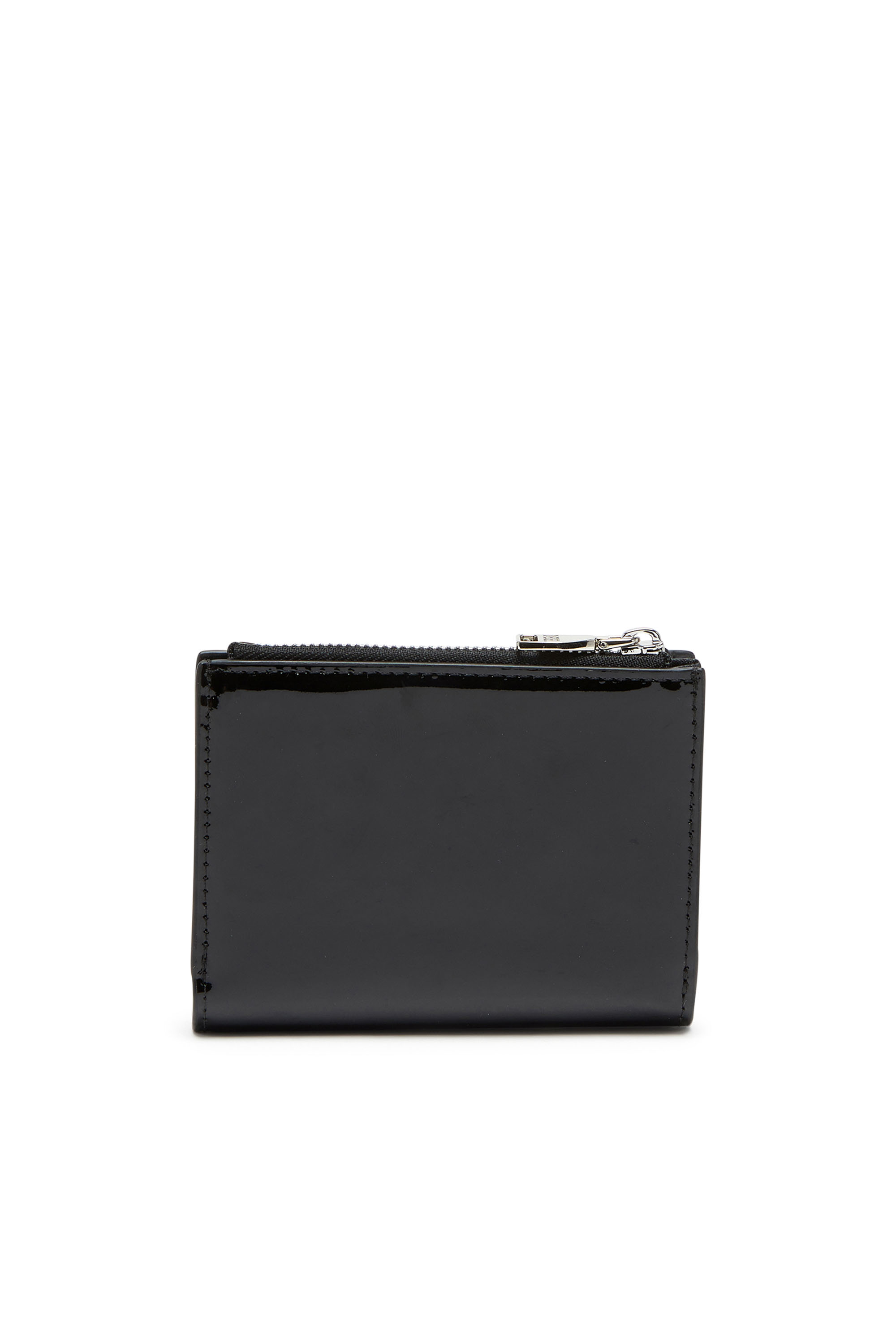 Diesel - PLAY BI-FOLD ZIP II, Female Small wallet in glossy leather in ブラック - Image 2