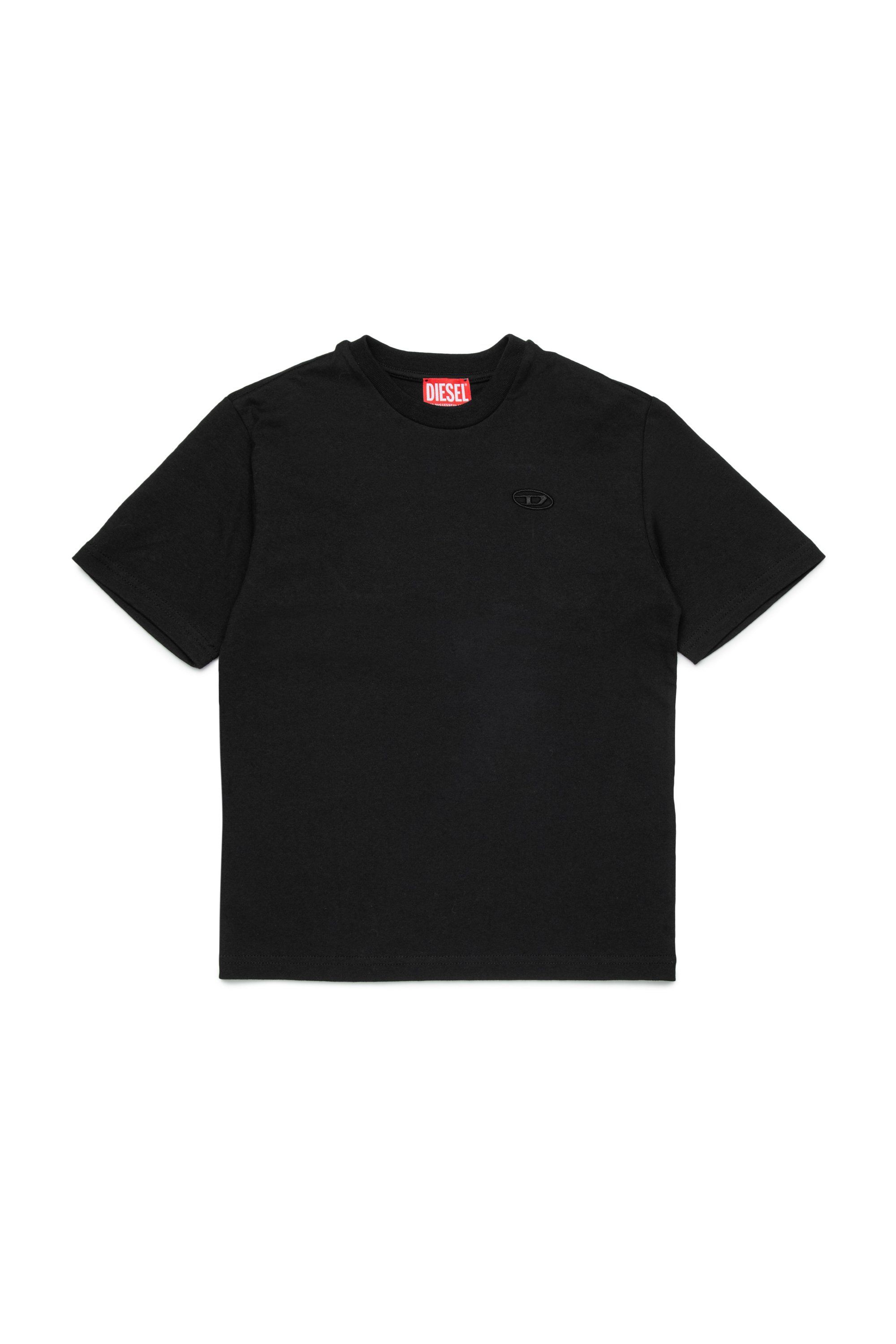 Diesel - TBOGGYMEGOVALD OVER, Male's T-shirt with mega Oval D embroidery in ブラック - 1