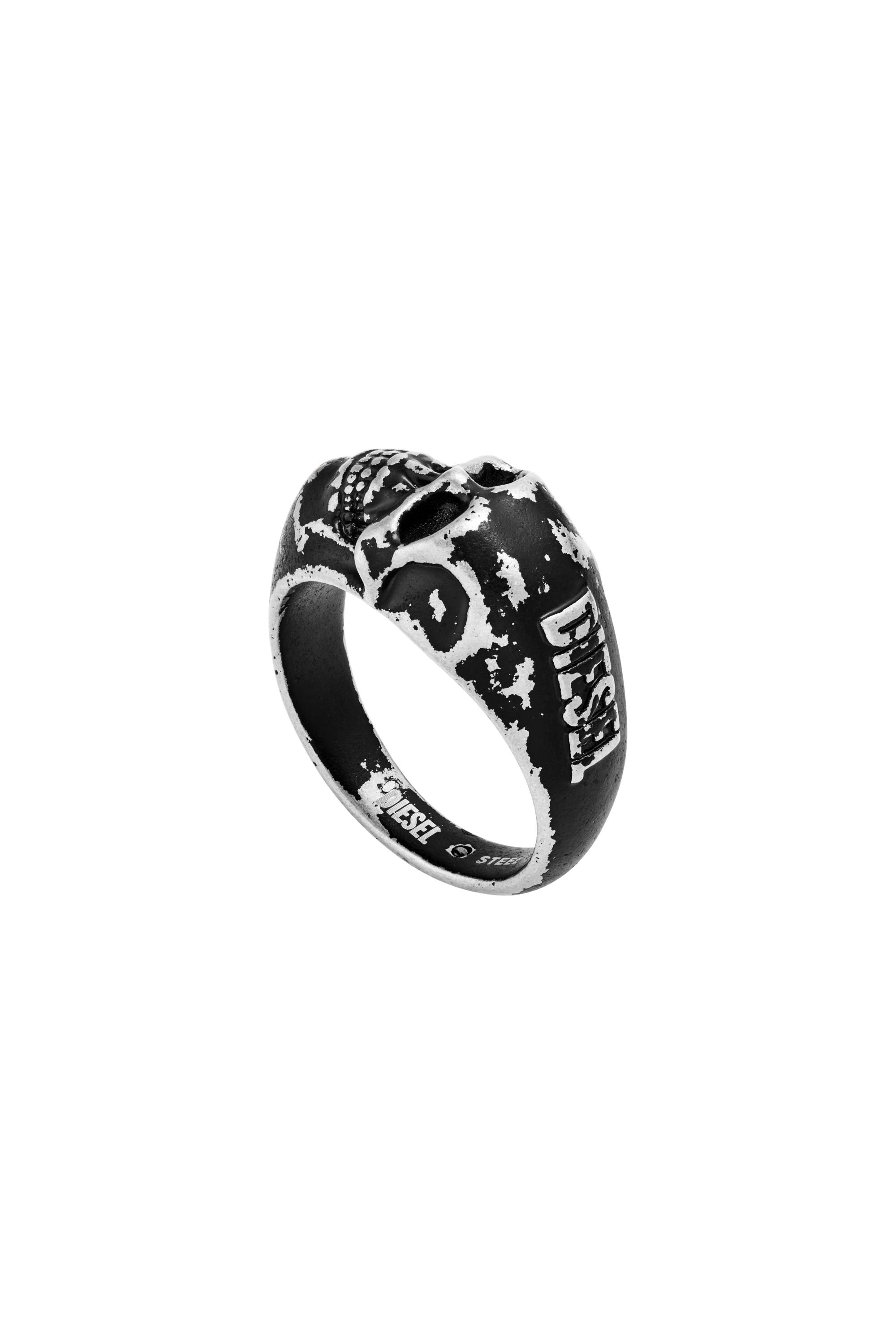 Diesel - DX1579040 JEWEL, Unisex's Stainless Steel Skull Ring in ブラック - 2