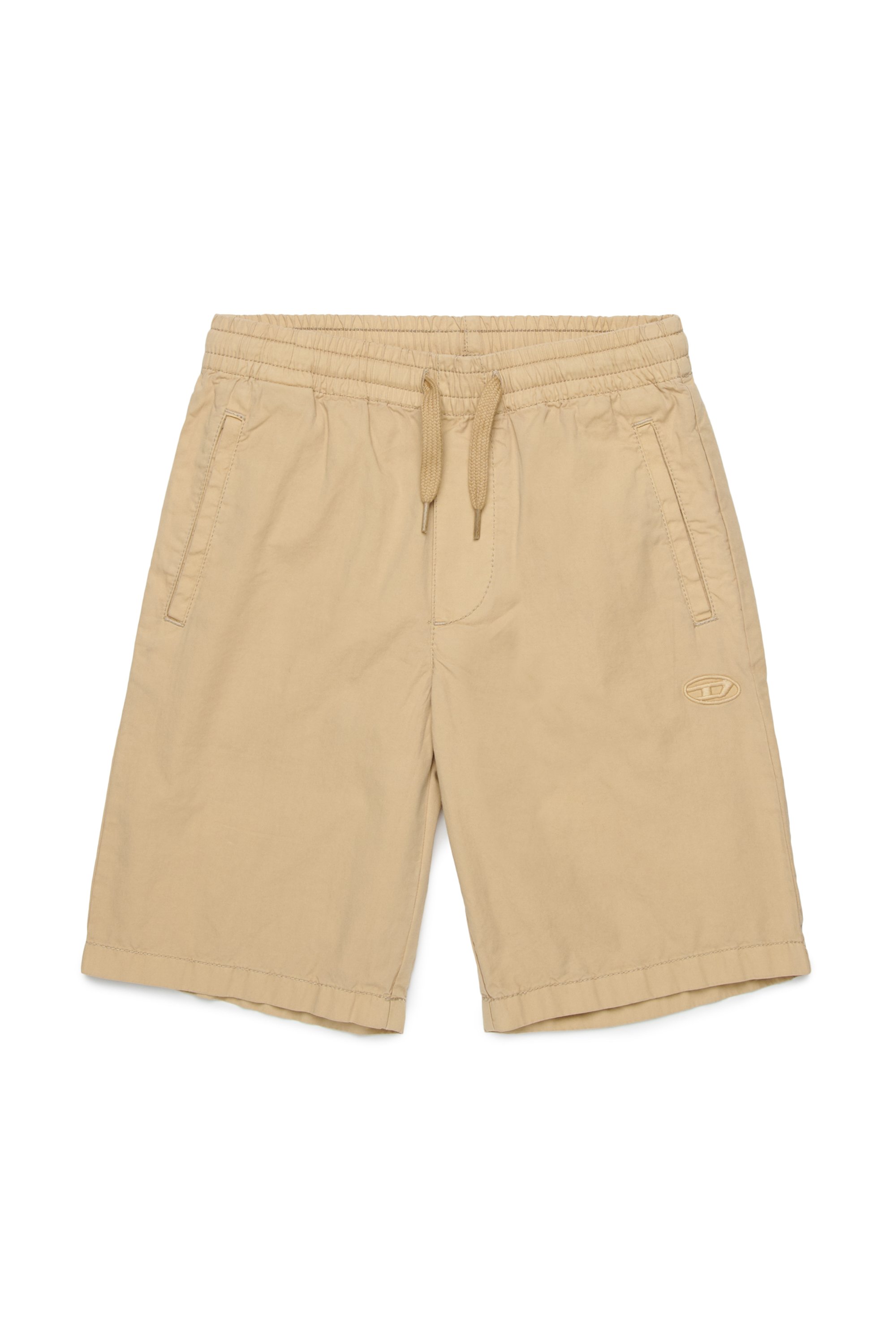 Diesel - PMCKELLSHORT, Male's Drawstring shorts with Oval D embroidery in ライトブラウン - 1