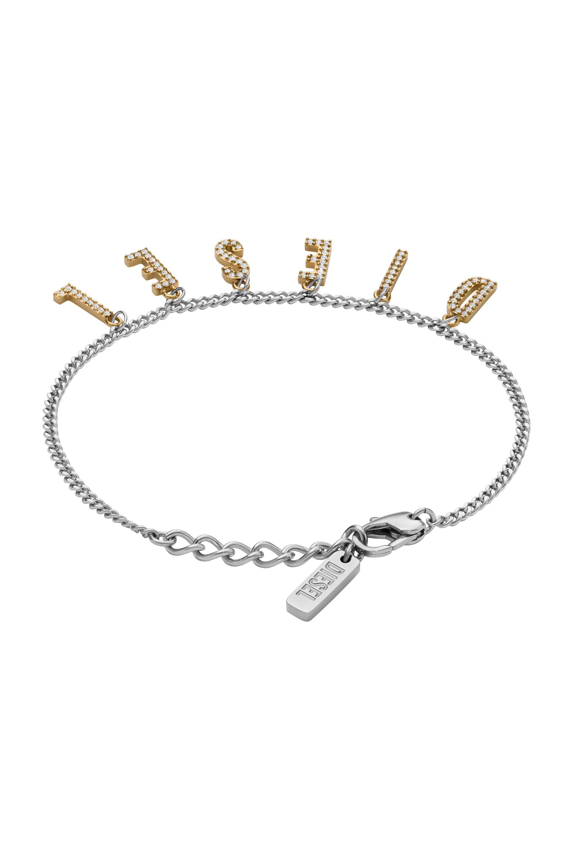 Diesel - DX1547931 JEWEL, Unisex's Two-Tone Stainless Steel Chain Bracelet in シルバー/ゴールド - 2