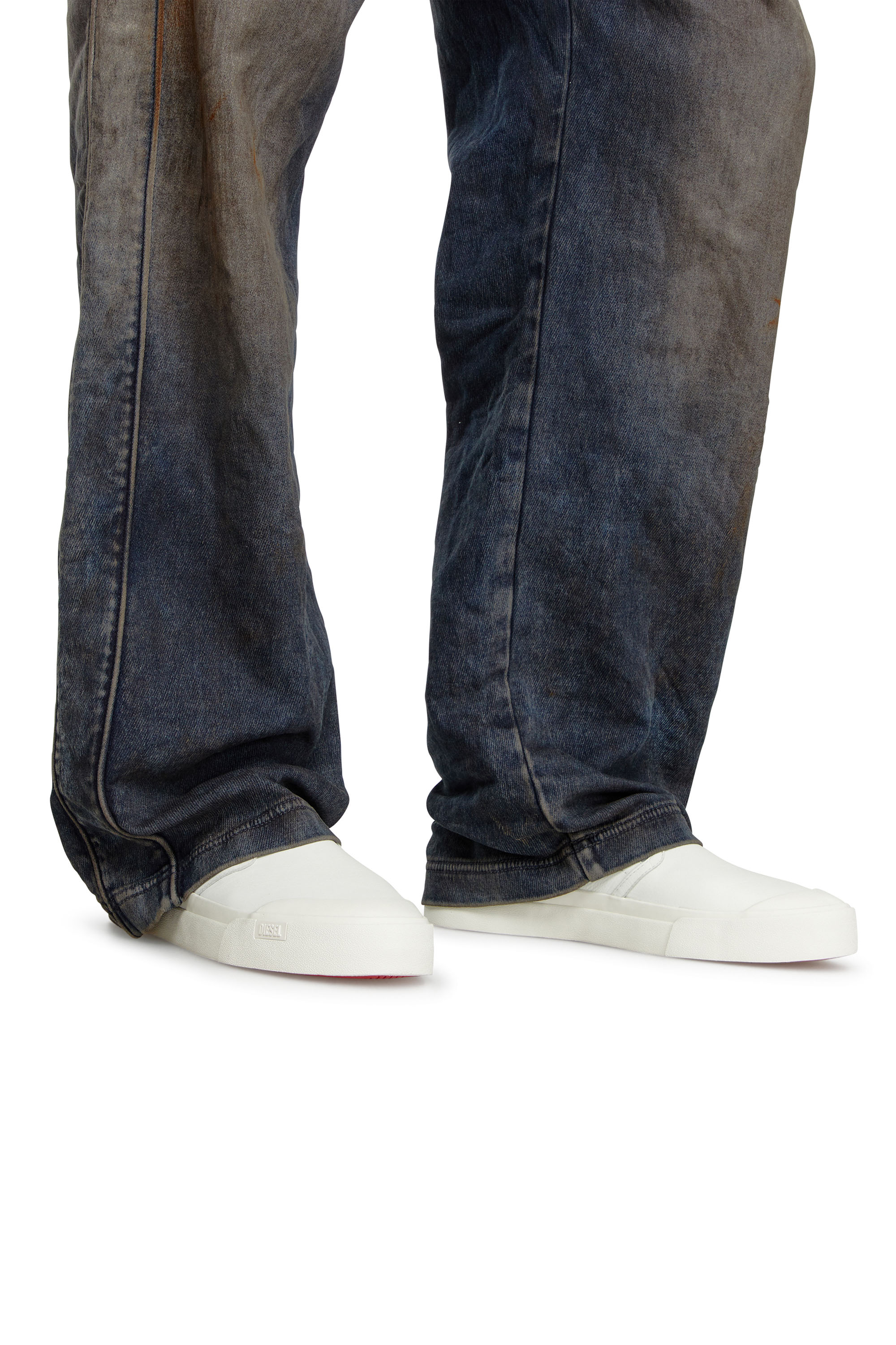 Diesel - S-ATHOS SLIP ON, Male S-Athos-Slip-on sneakers in plain leather in ホワイト - Image 7