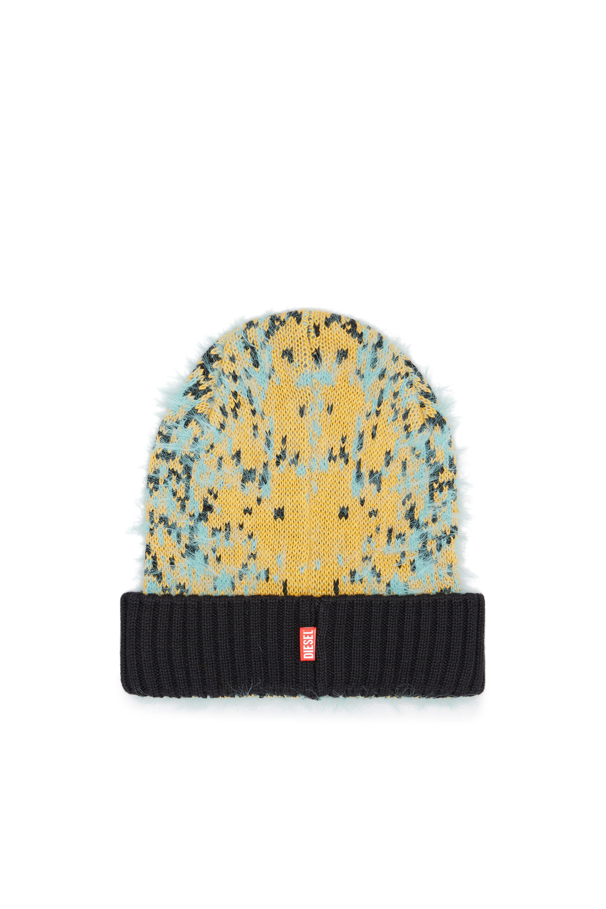 Diesel - K-PIXELS, Unisex's Beanie with fluffy pixelated pattern in ウォーターグリーン - 2