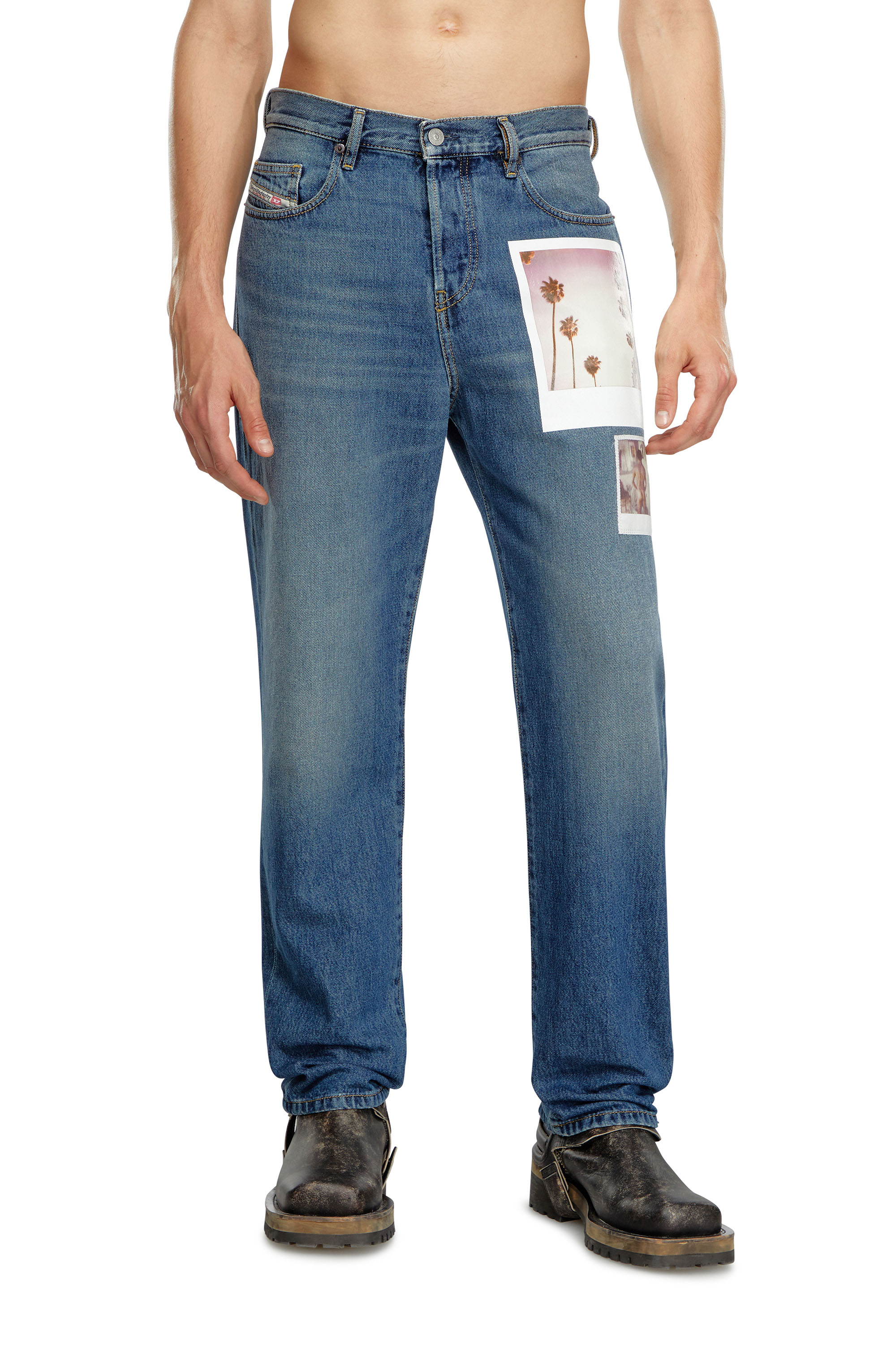 Diesel - Unisex Straight Jeans 2020 D-Viker 09L89, ミディアムブルー - Image 1
