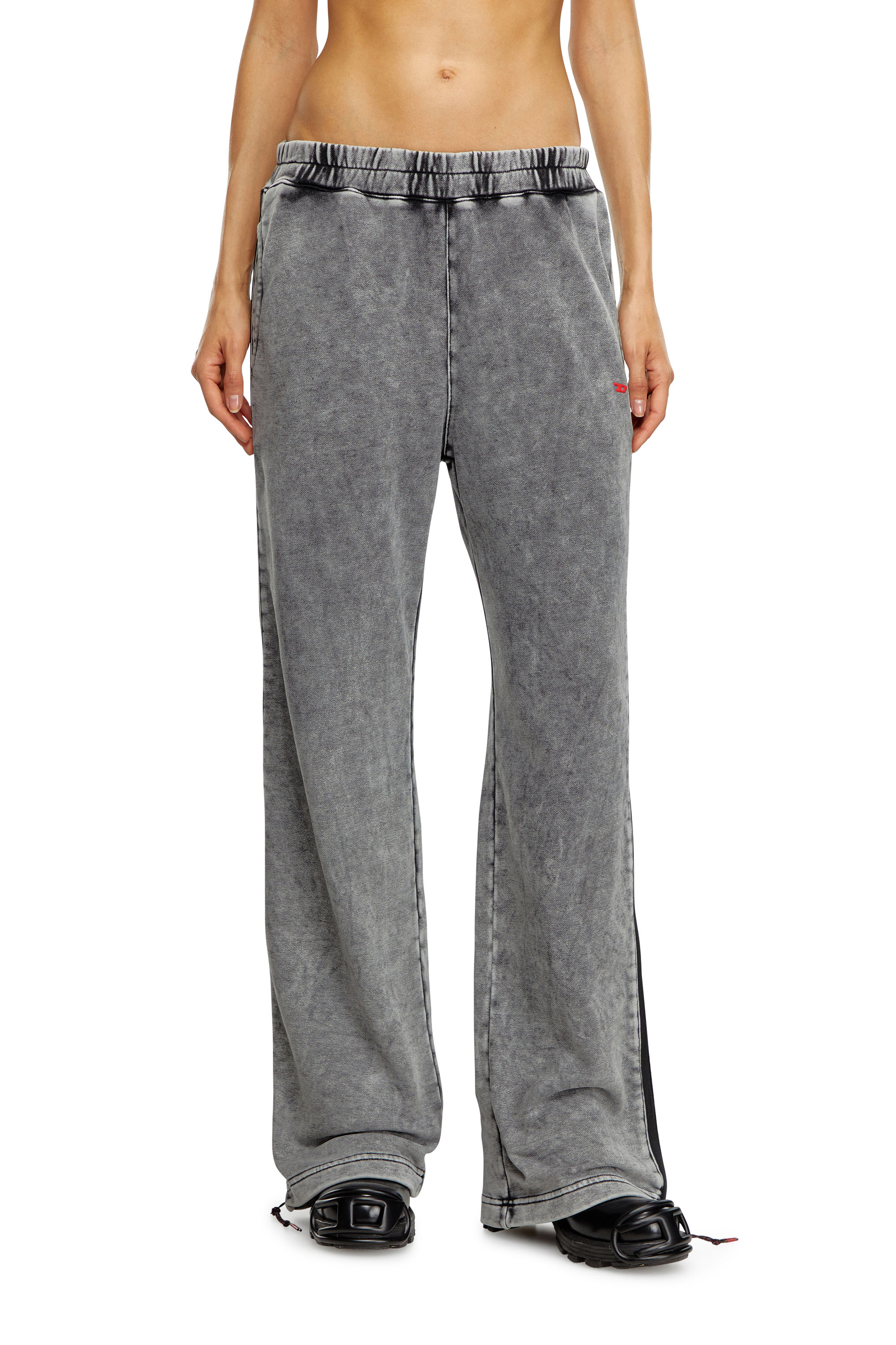 Diesel - AWSB-DELANEY-HT51, Female Faded track pants with zip sides in グレー - Image 1
