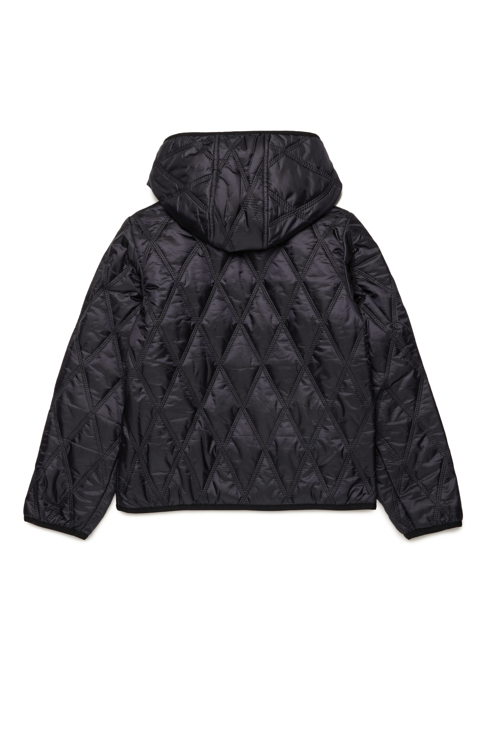 Diesel - JFOKKER, Unisex Hooded quilted nylon jacket in ブラック - Image 2