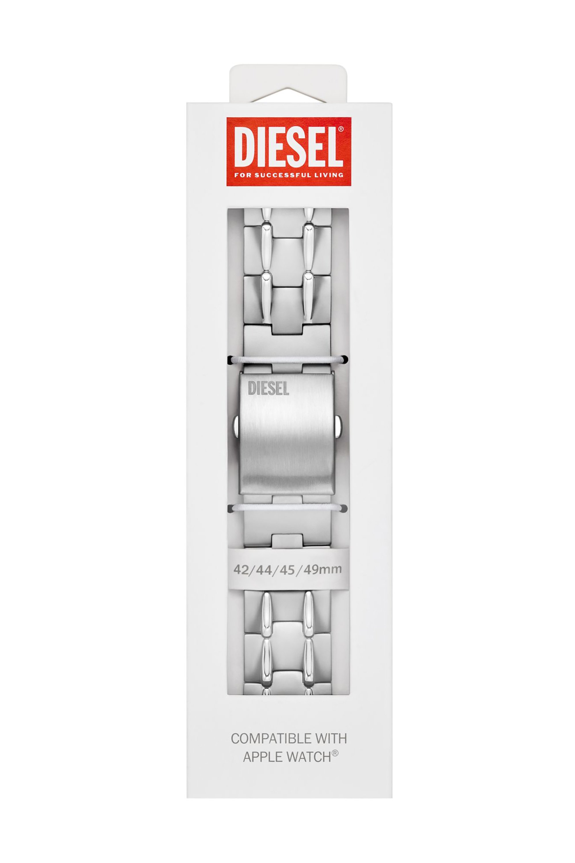 Diesel - DSS0023, Unisex's Stainless Steel Band for Apple Watch®, 42/44/45/49mm in シルバー - 2