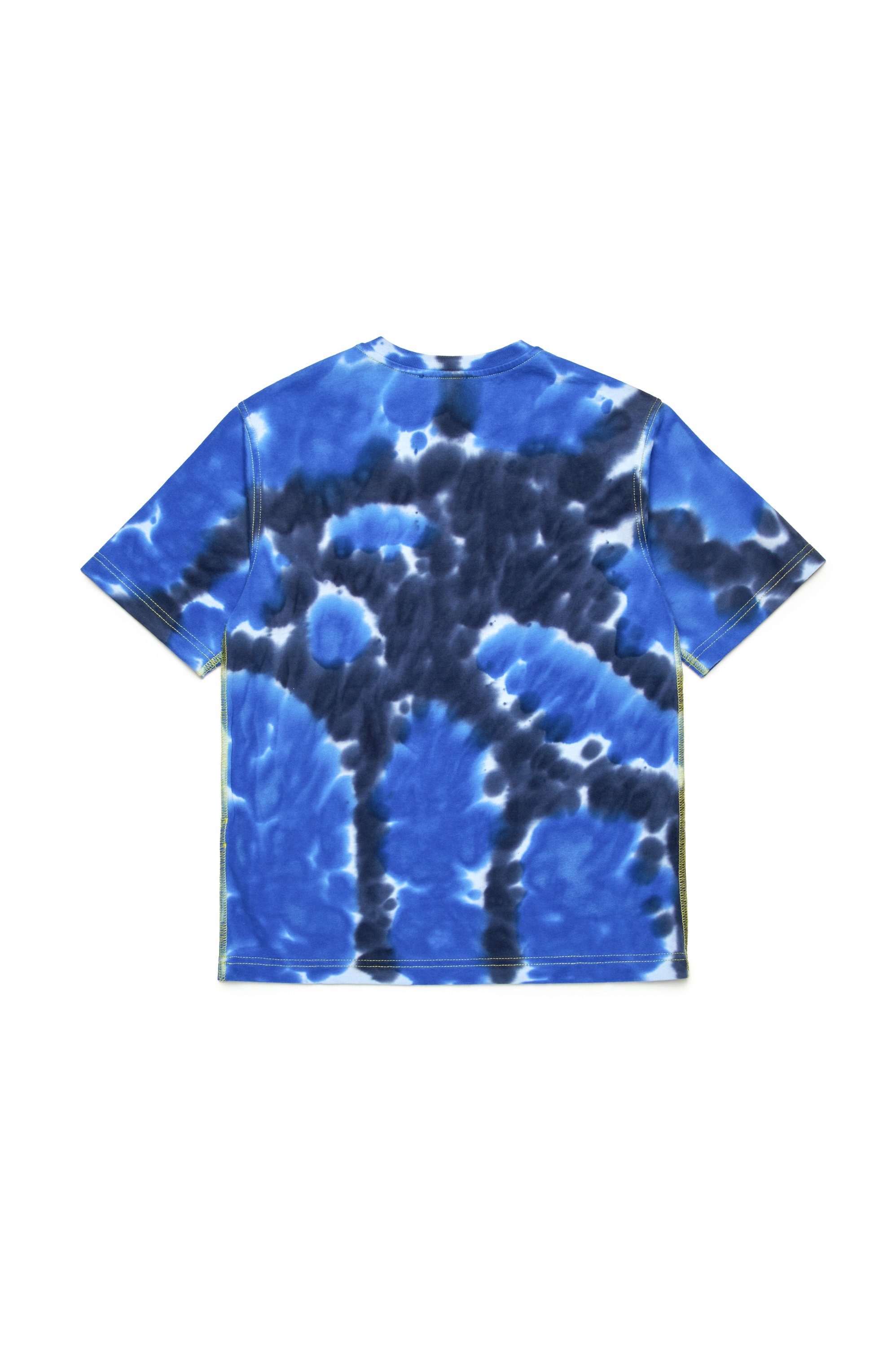 Diesel - TBOXTN15 OVER, Male's T-shirt with batik print in ブルー - 2