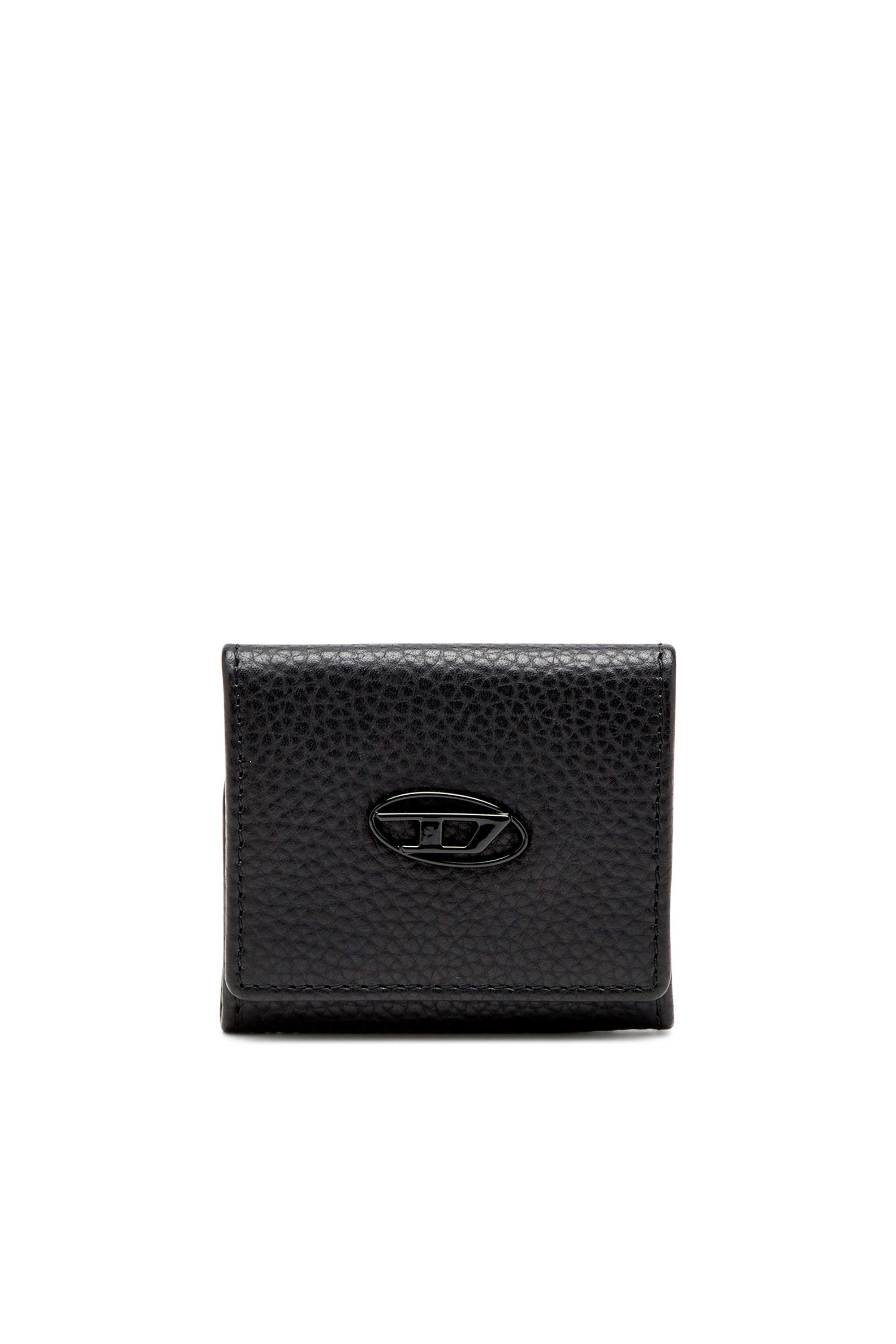 Diesel - HISSU EVO COIN CASE, Male's Coin purse in grainy leather in ブラック - 1