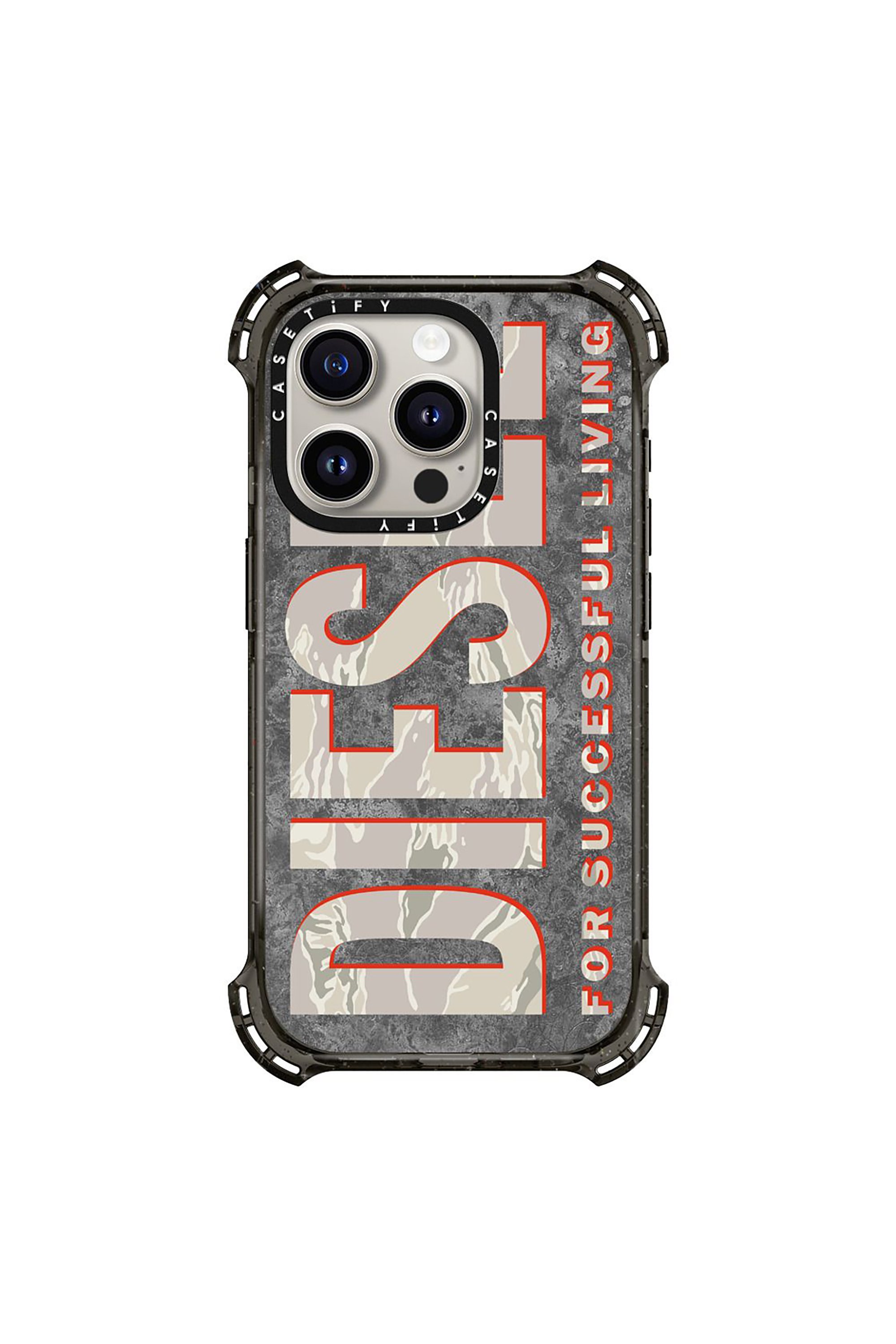 Diesel - 60308 CASETIFY MOULDED CASE, Unisex's IPHONE 15 PRO in ブラウン/ホワイト - 1