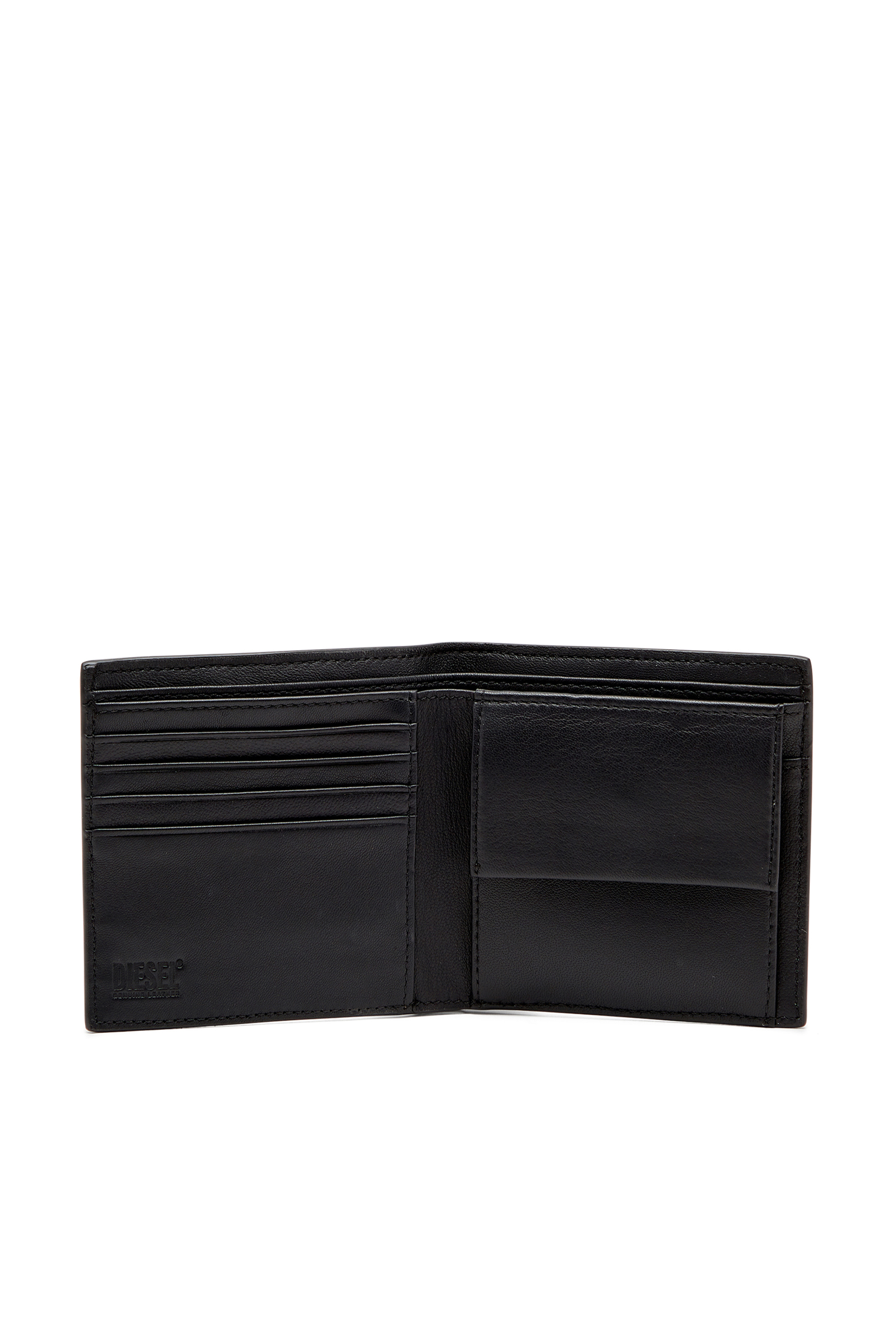 Diesel - RAVE BI-FOLD COIN S, Male's Nappa leather bi-fold wallet in ブラック - 3