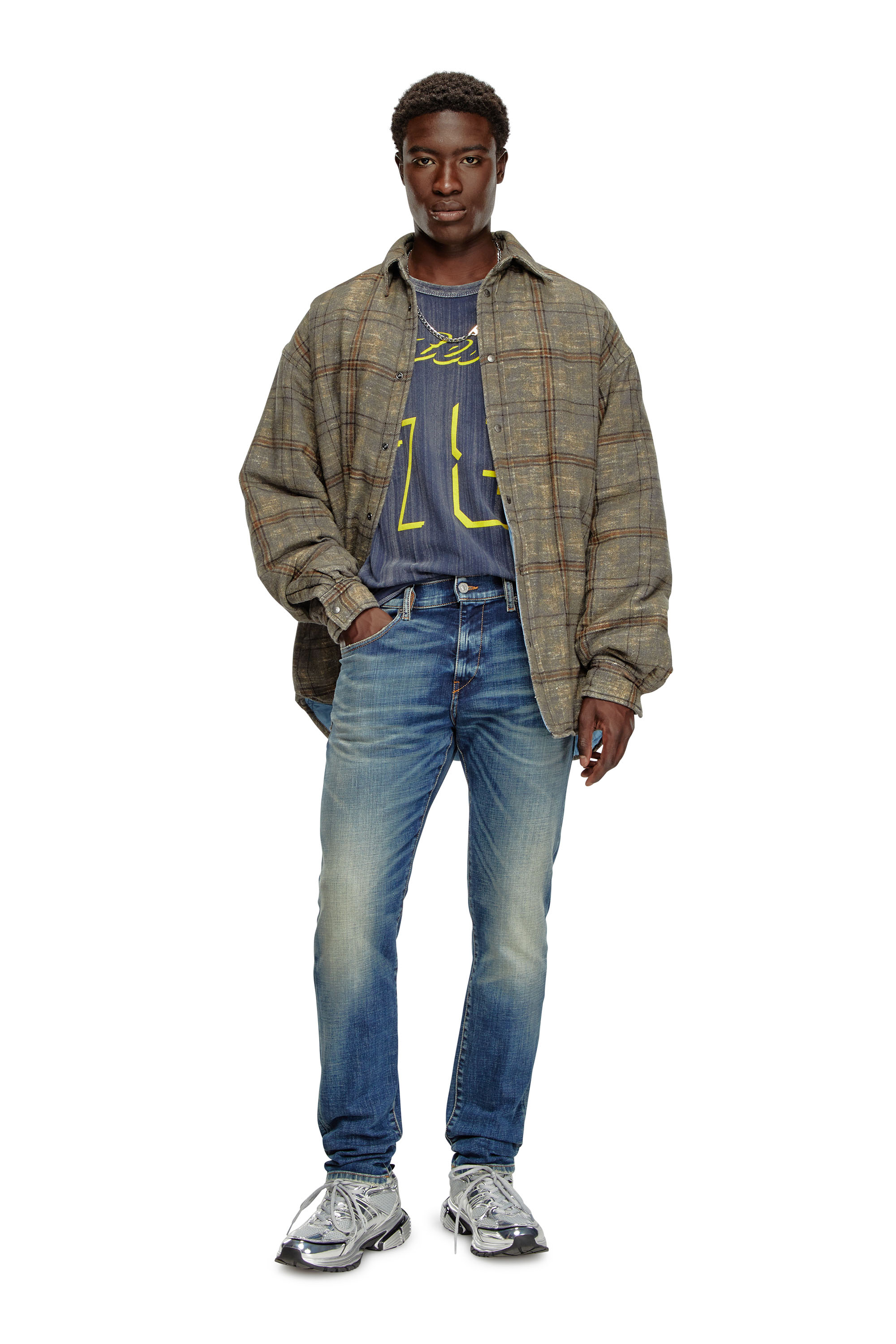 Diesel - Male's Slim Jeans 2019 D-Strukt 09J50, ミディアムブルー - 2