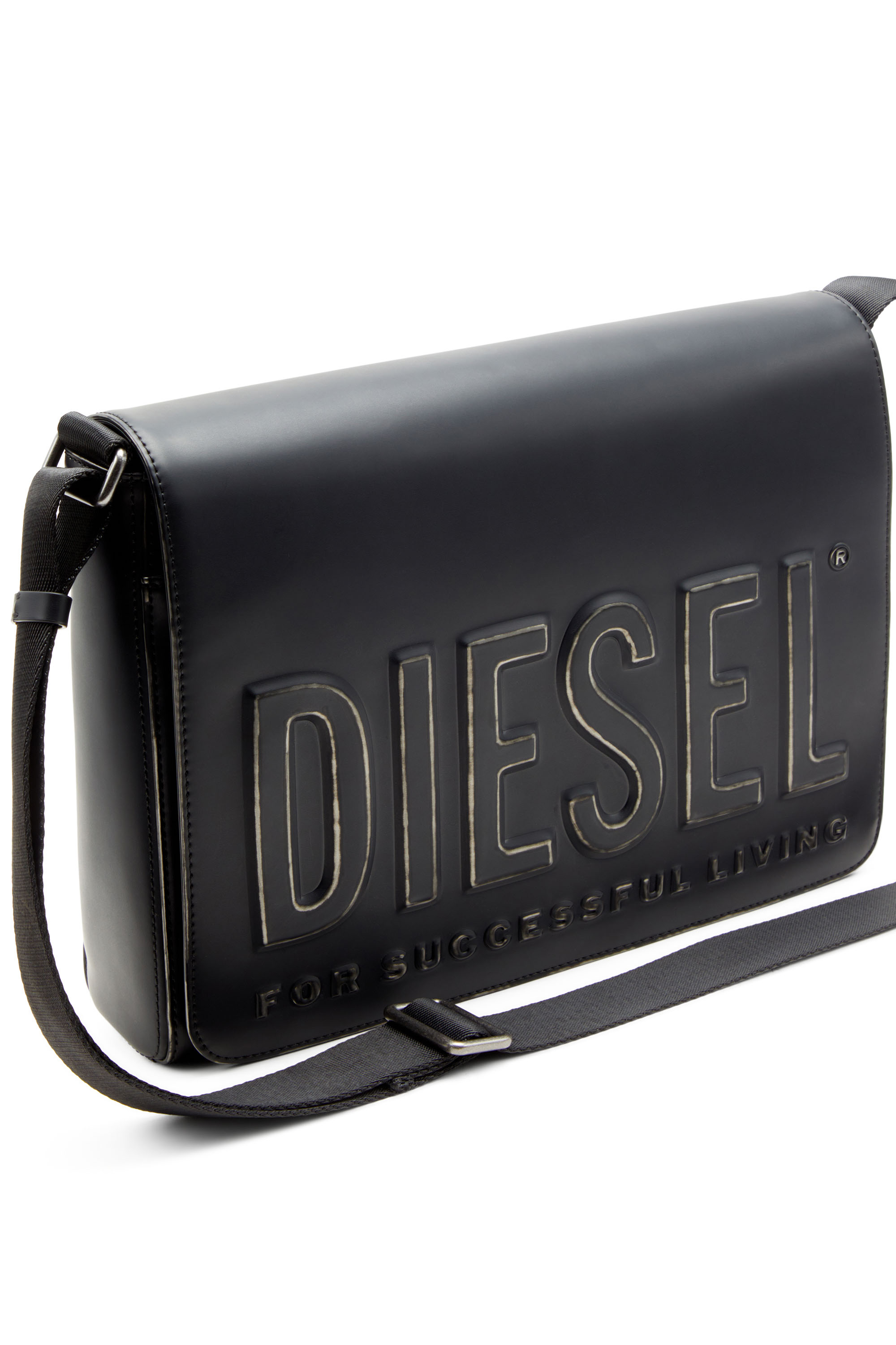 Diesel - DSL 3D MESSENGER S X, Male's Dsl 3D-Messenger bag in brushed PU in ブラック - 5