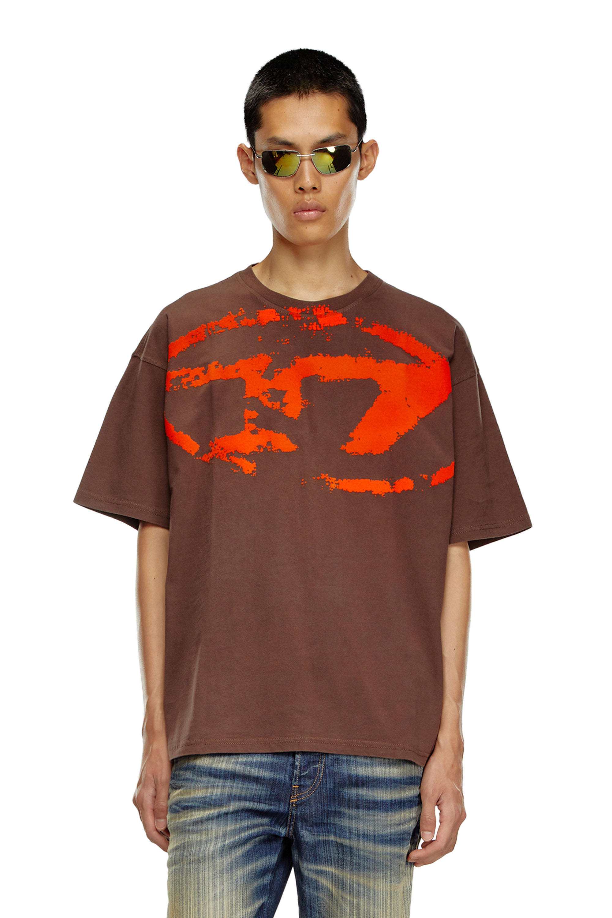 Diesel - T-BOXT-N14, Male's Tシャツ in Brown - 1