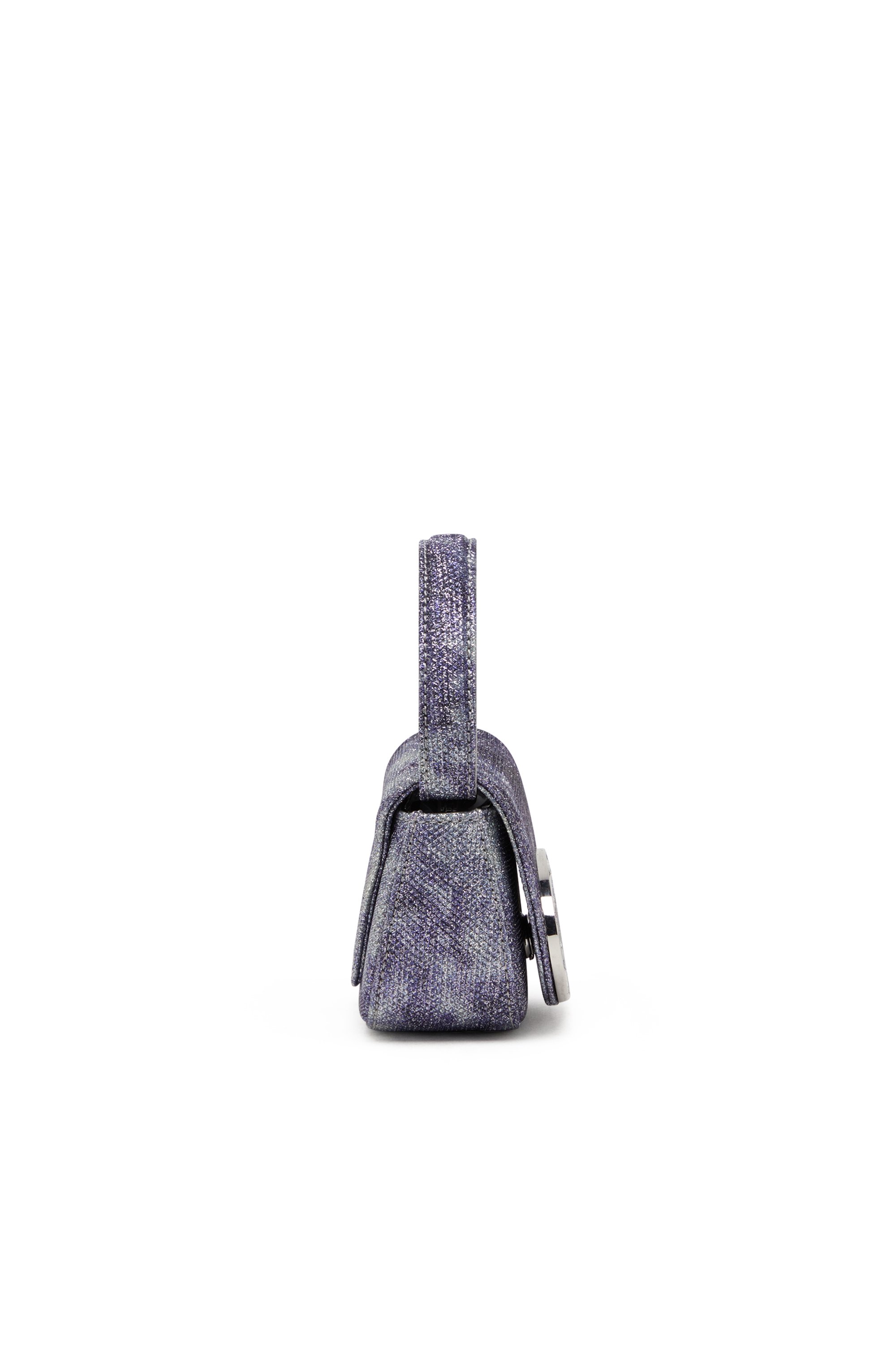 Diesel - 1DR XS, Female's Iconic mini bag in shimmer fabric in ブルー - 3