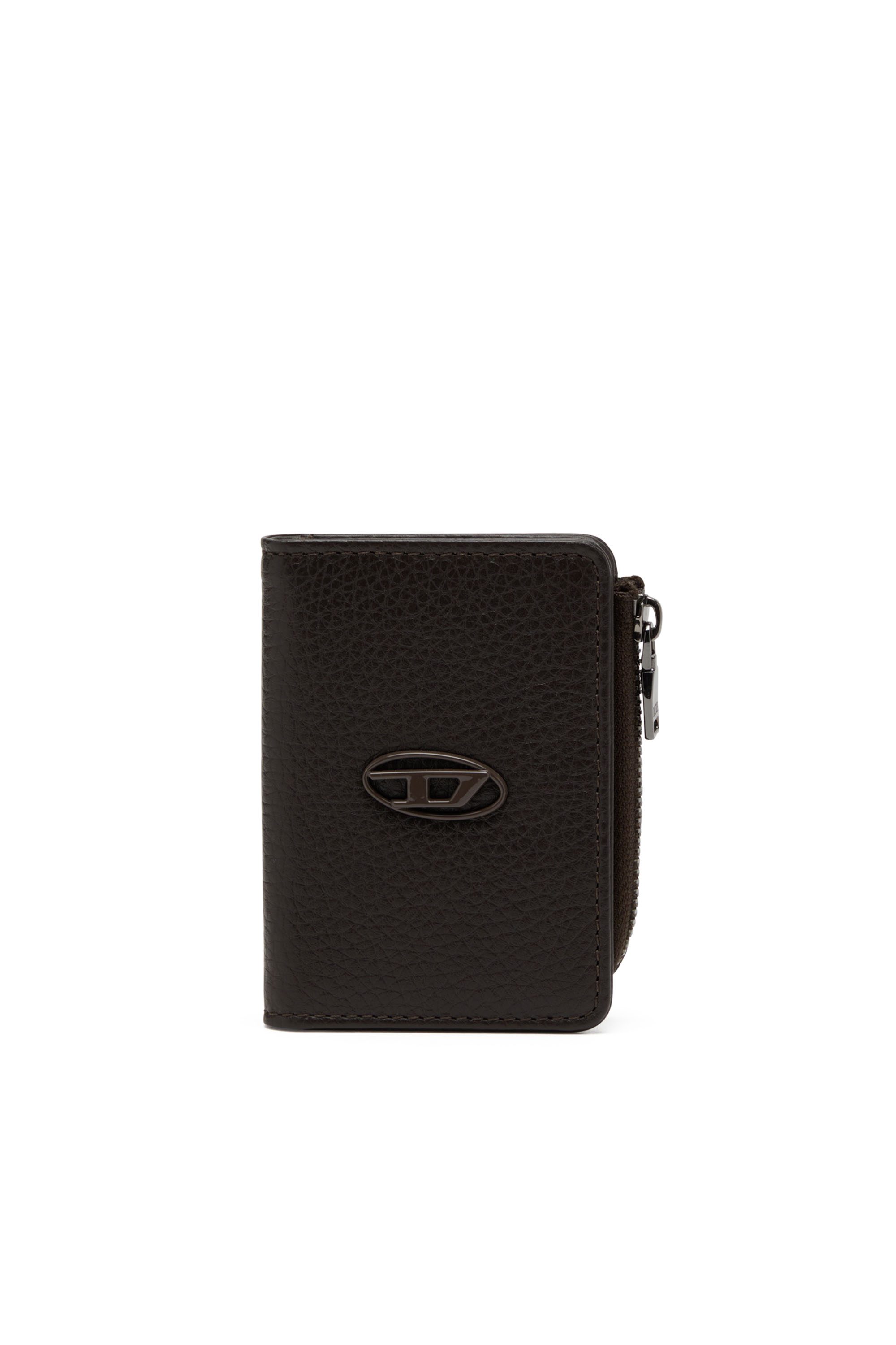 Diesel - HISSU EVO CARD HOLDER L, Male Leather card holder in ブラウン - Image 1