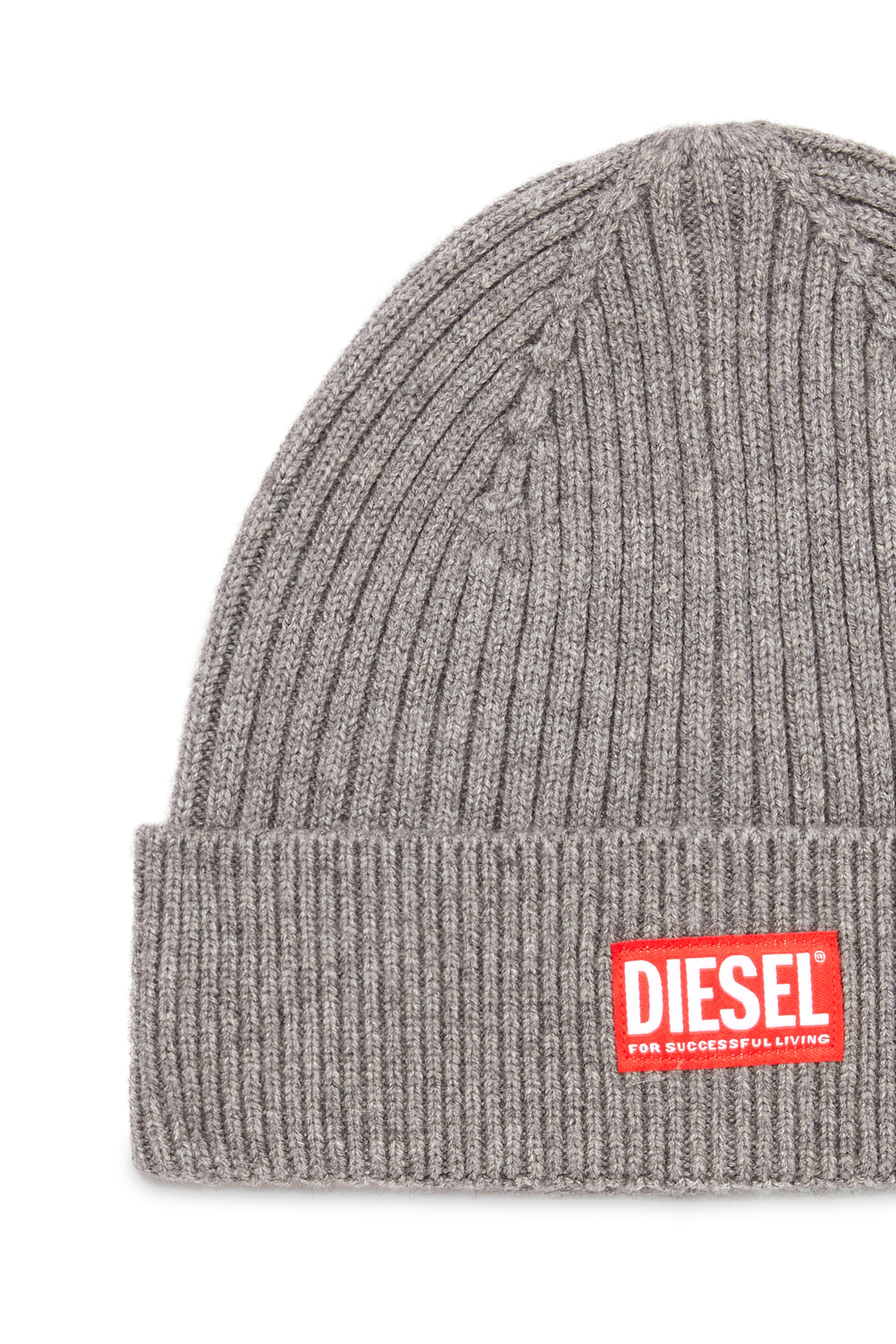 Diesel - K-CODER-H 2X2, Unisex's ニットキャップロゴ in グレー - 3