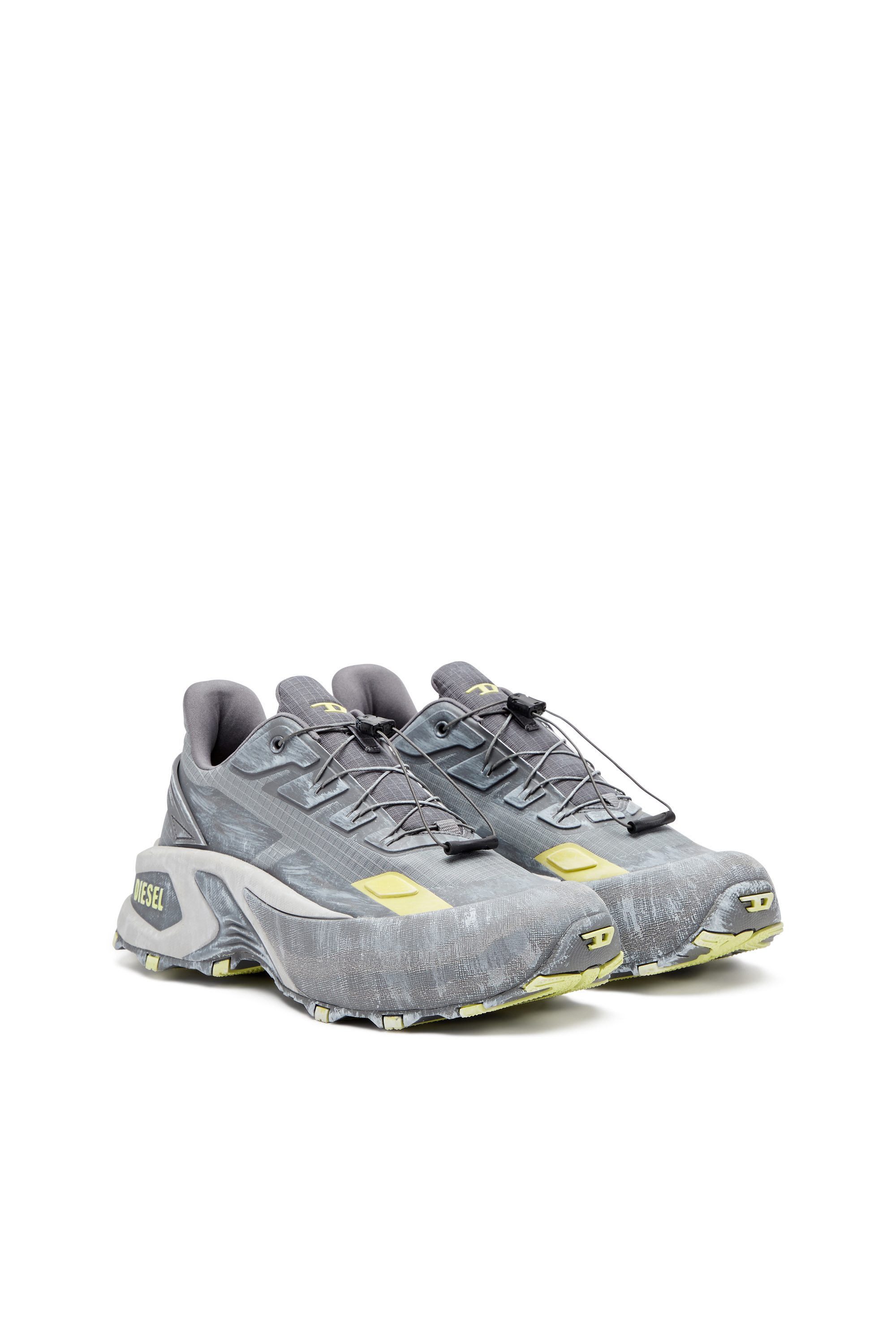 Diesel - D-CAGE RUNNER, Male's D-Cage Runner-Sneaker in グレー/イエロー - 2