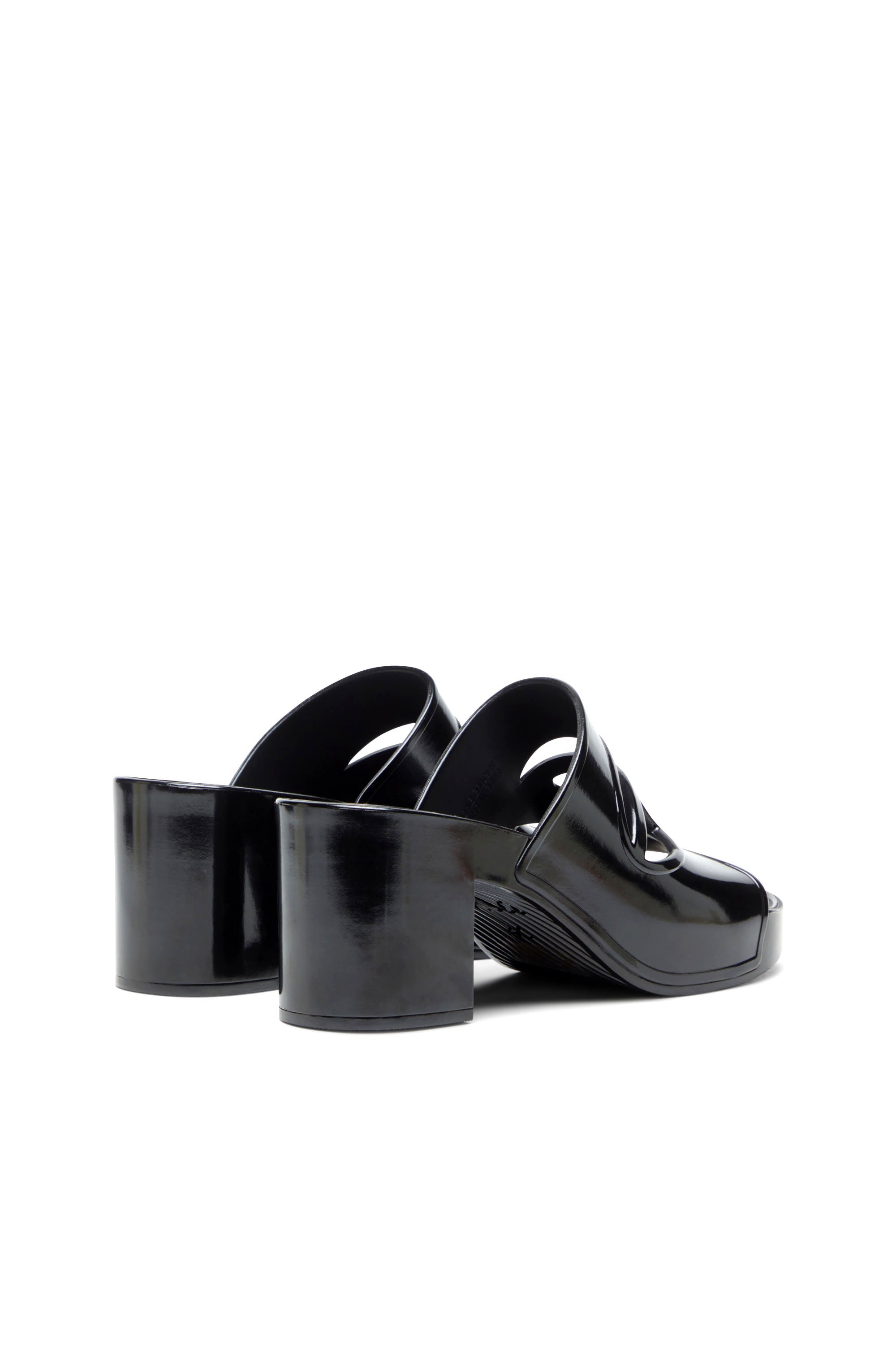 Diesel - SA-BONNIE, Female's Sa-Bonnie-Heeled rubber slides with cut-out logo in ブラック - 3