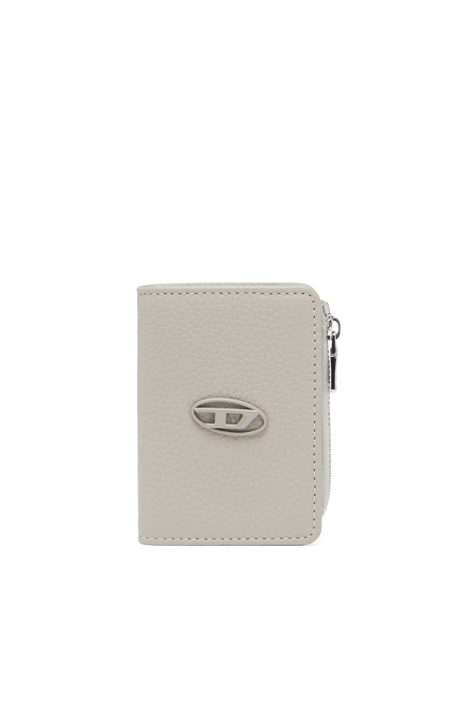 Diesel - HISSU EVO CARD HOLDER L, Male Leather card holder in グレー - Image 1