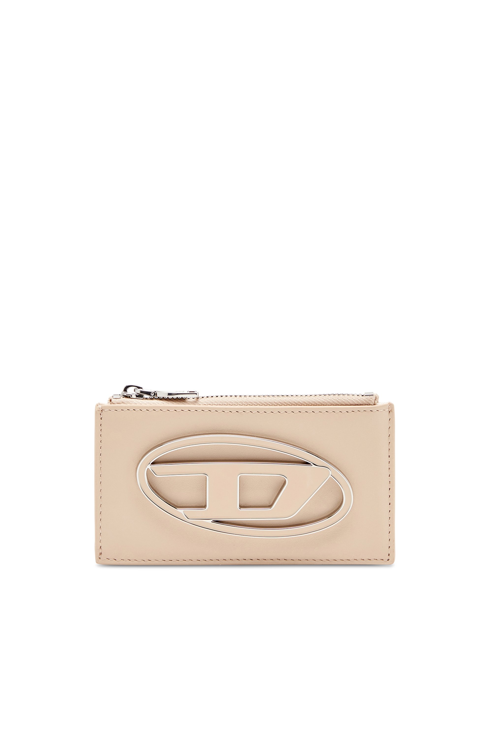 Diesel - 1DR CARD HOLDER III, Female's Flat card holder in nappa leather in ベージュ - 1