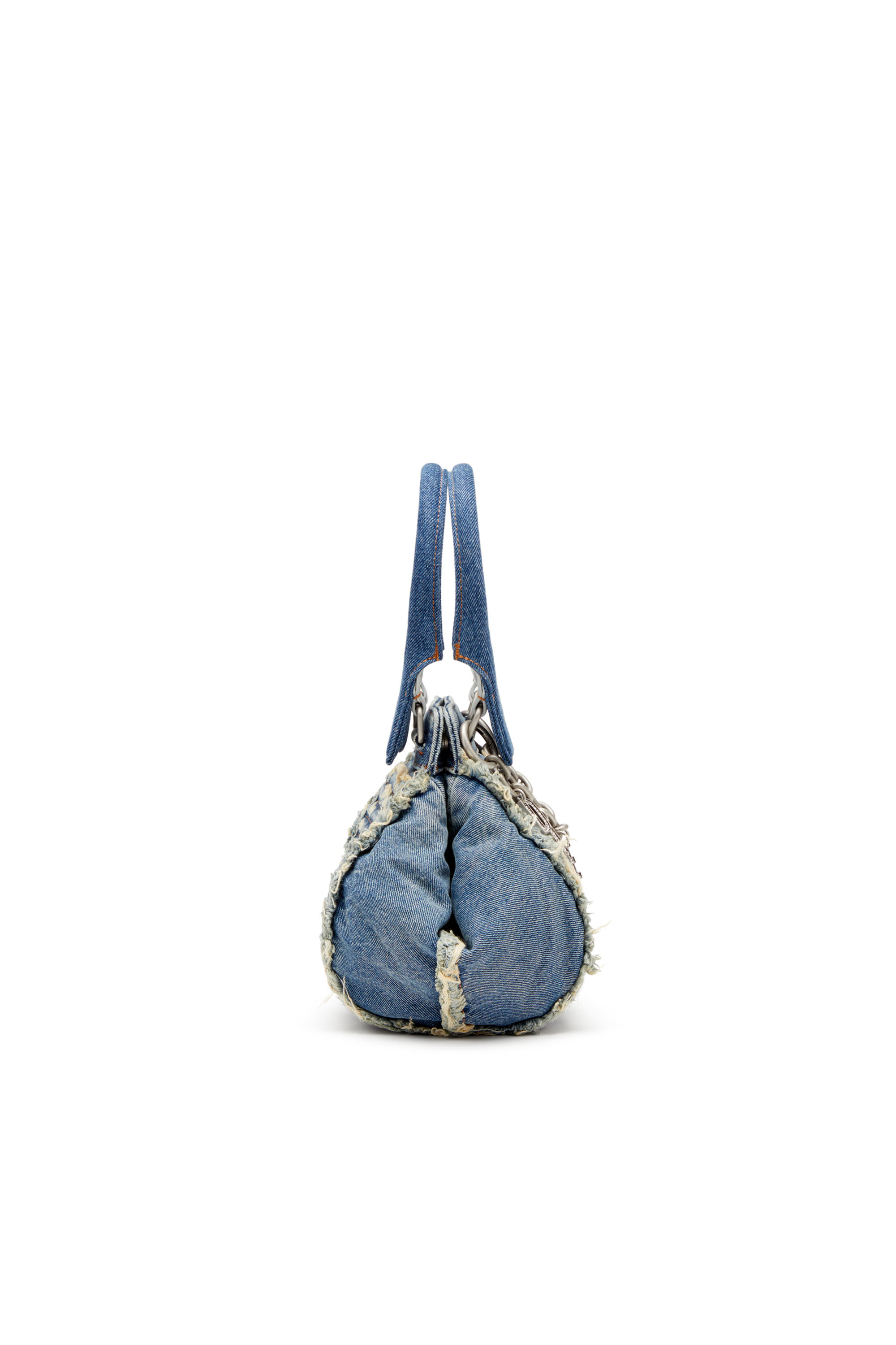 Diesel - D-VINA-XS, Female D-Vina-Xs-Handbag in distressed quilted denim in ブルー - Image 3
