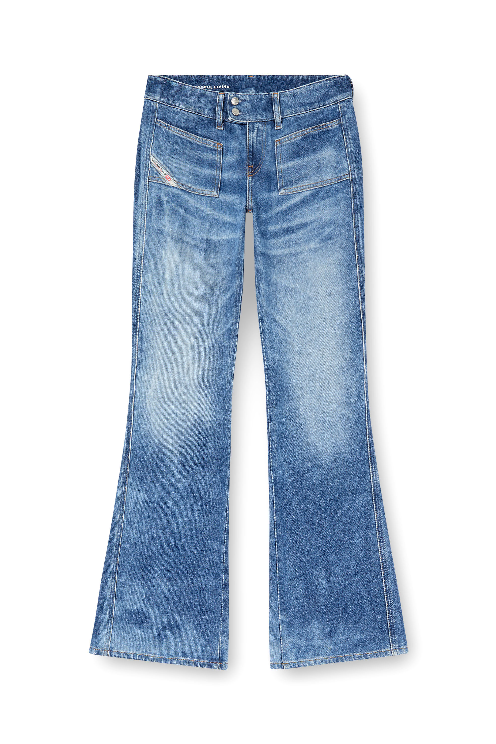 Diesel - Female's Bootcut Jeans D-Hush 09L19, ミディアムブルー - 3