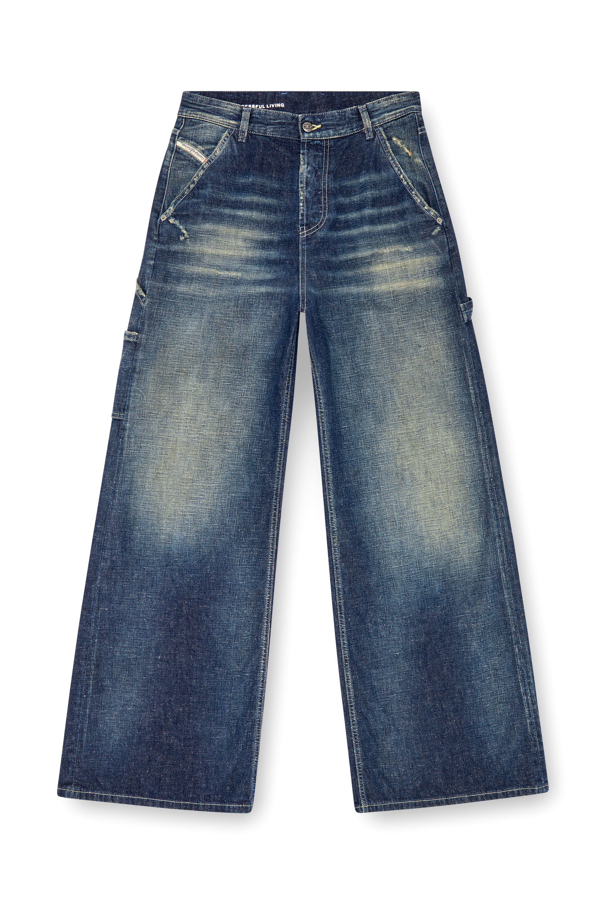 Diesel - Female's Relaxed Jeans 1996 D-Sire 09J91, ダークブルー - 3