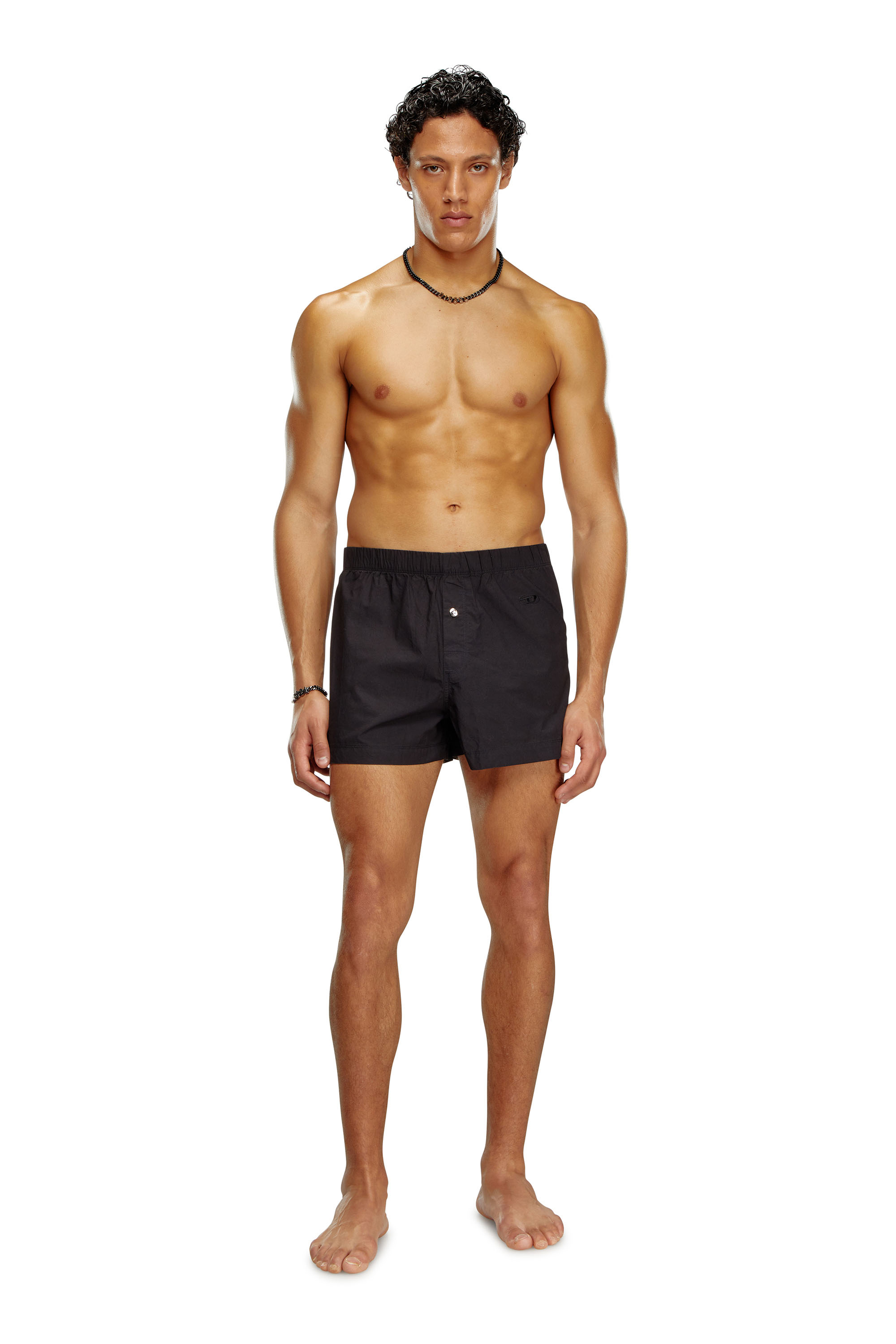 Diesel - UUBX-STARK, Unisex's Plain boxers with Oval D embroidery in ブラック - 2